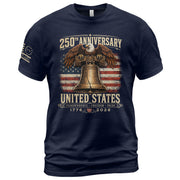 Liberty Bell Eagle Shirt 250th Anniversary 1776-2026 United States Patriotic Graphic Tee - Rust Field Wear