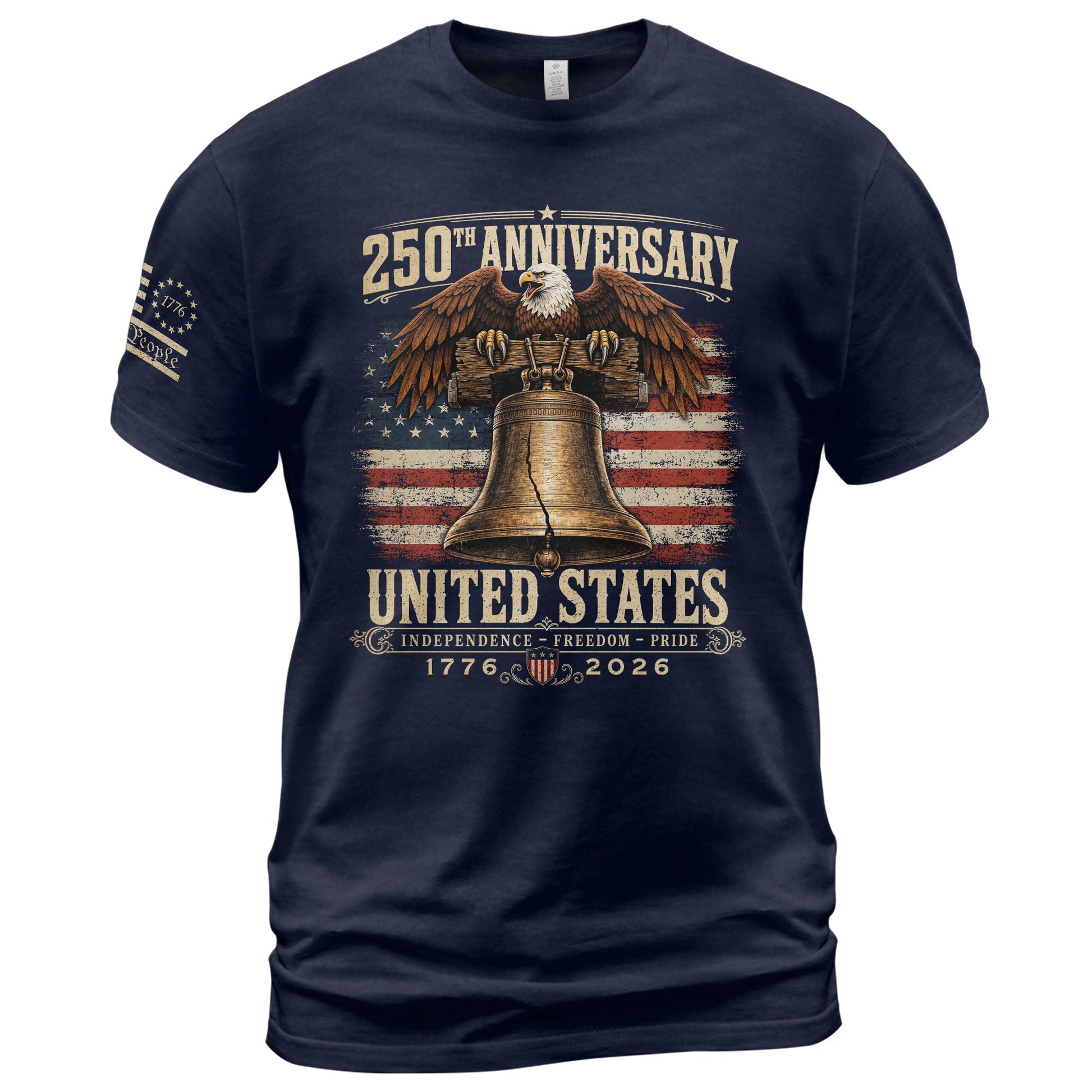 Liberty Bell Eagle Shirt 250th Anniversary 1776-2026 United States Patriotic Graphic Tee - Rust Field Wear