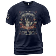 Statue of Liberty 250th Anniversary Shirt 1776-2026 United States Patriotic Graphic Tee - Rust Field Wear