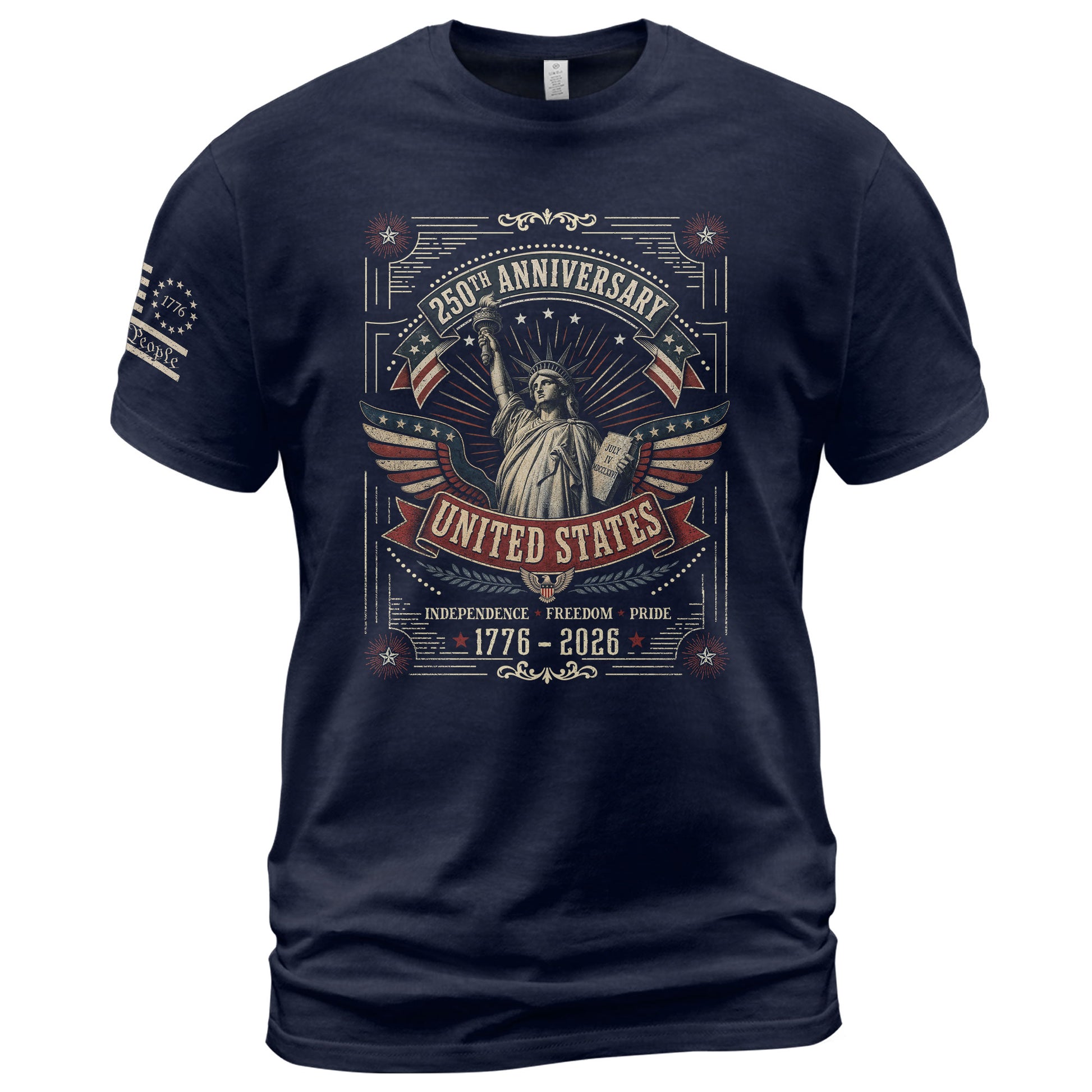 Statue of Liberty 250th Anniversary Shirt 1776-2026 United States Patriotic Graphic Tee - Rust Field Wear
