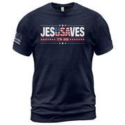 JESUSAVES T-Shirt USA Flag Patriotic 1776 2026 We The People Men Cotton Tee Shirt - Rust Field Wear