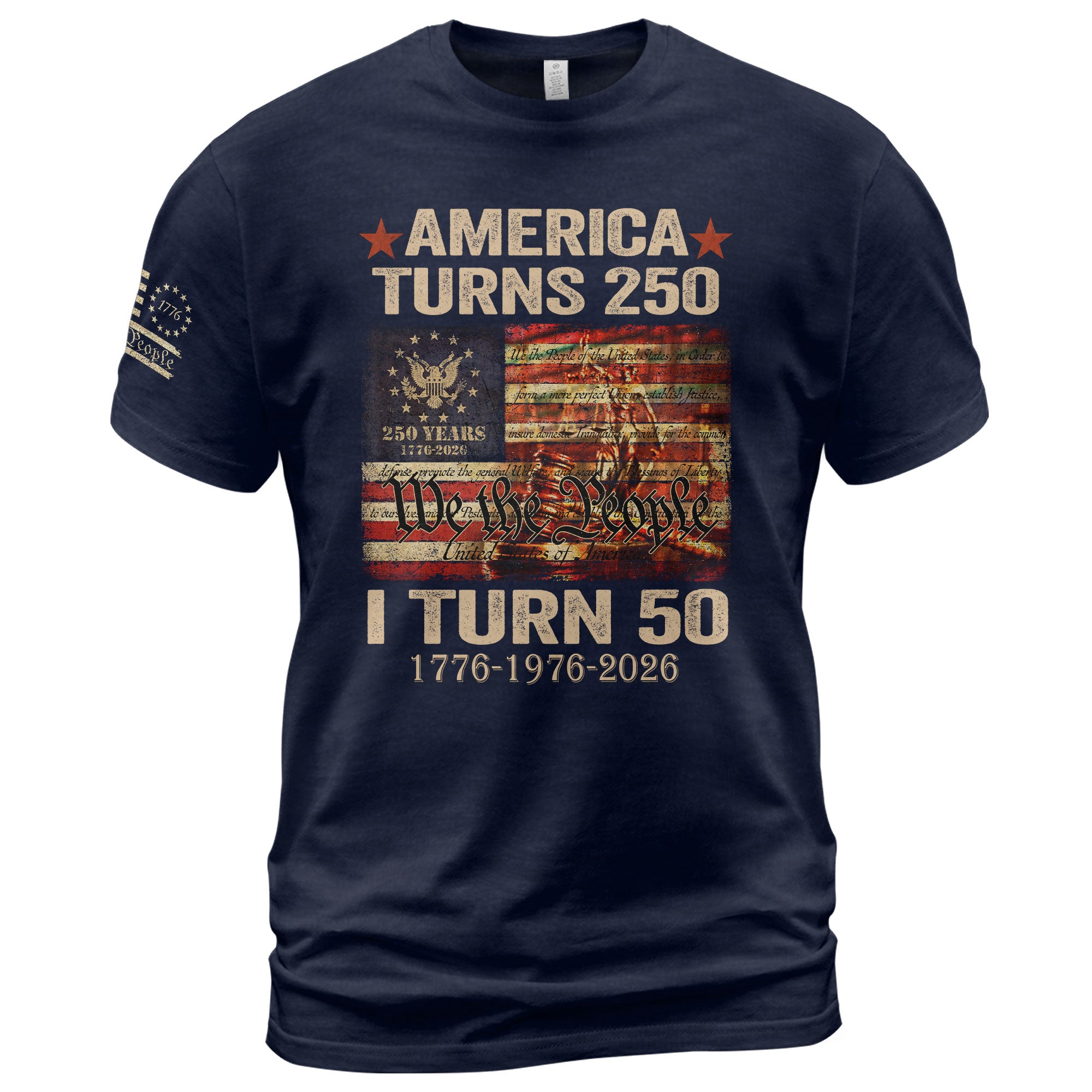 1976 Limited Edition 50th Birthday Shirt Patriotic We The People Graphic Tee 2026 - Rust Field Wear