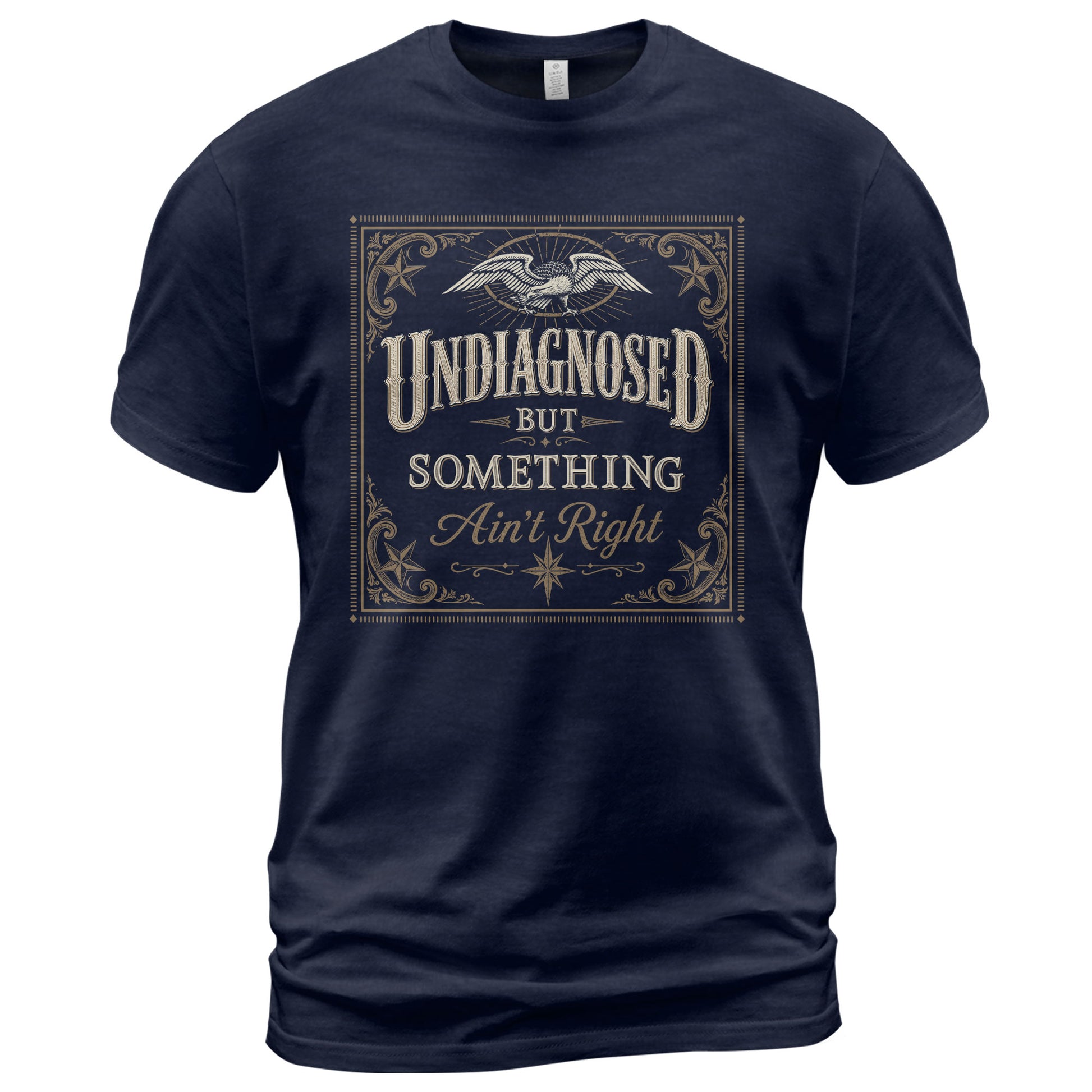 Undiagnosed But Something Ain't Right Tshirt - Vintage Filigree Chronic Illness Tee - Rust Field Wear