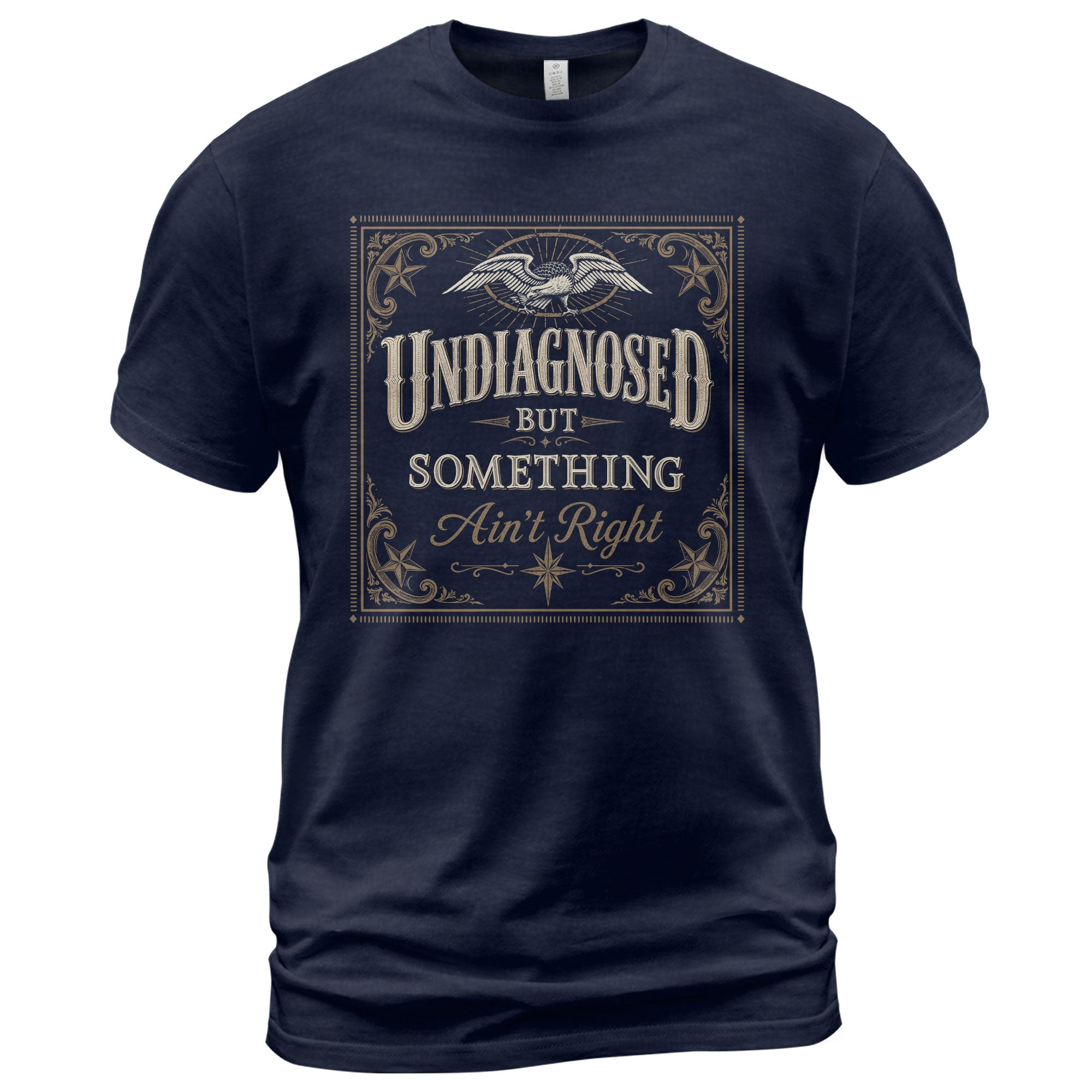 Undiagnosed But Something Ain't Right Tshirt - Vintage Filigree Chronic Illness Tee - Rust Field Wear