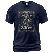 George Washington Playing Guitar 250 Years Patriotic Independence Day 2D Shirt - Rust Field Wear
