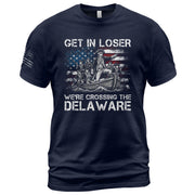 Washington Crossing The Delaware Graphic Tee - Get In Loser Patriotic History Shirt - Rust Field Wear