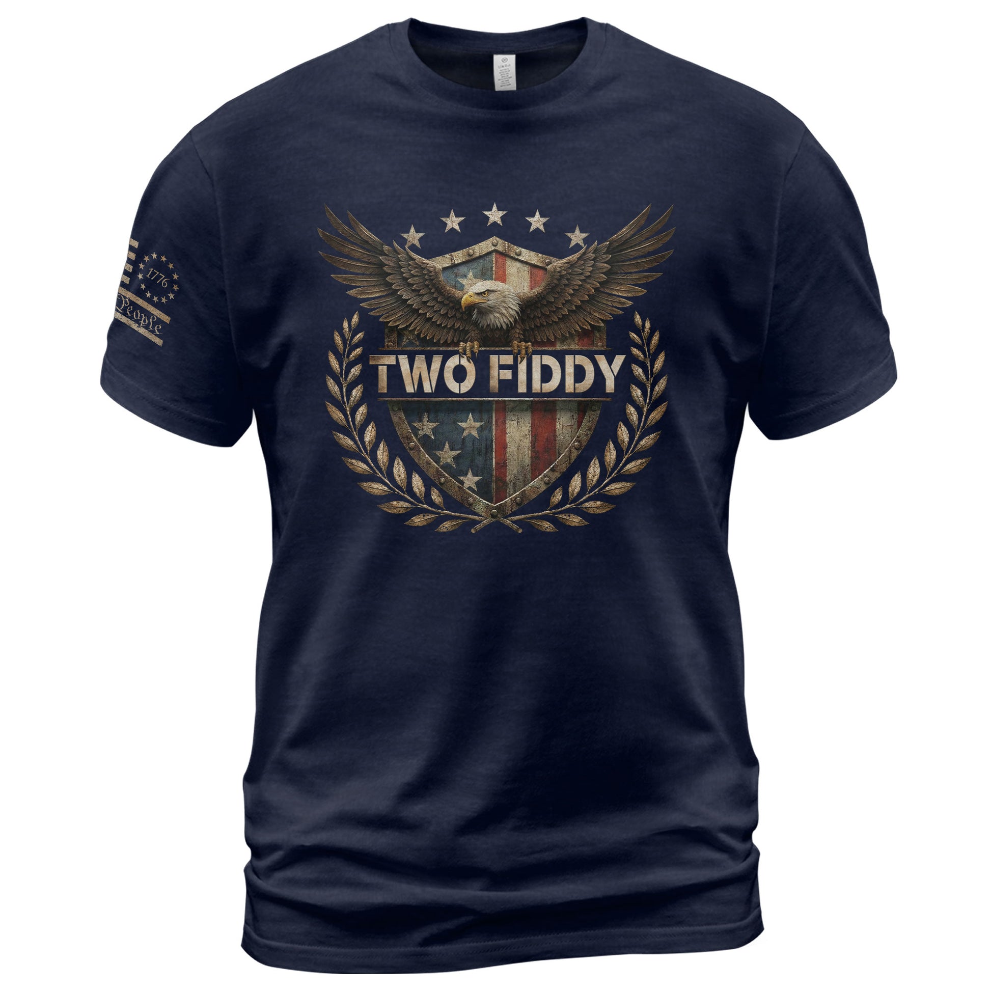 Two Fiddy Patriotic Eagle Graphic Tee - Vintage 250th Anniversary American Heritage Shirt - Rust Field Wear