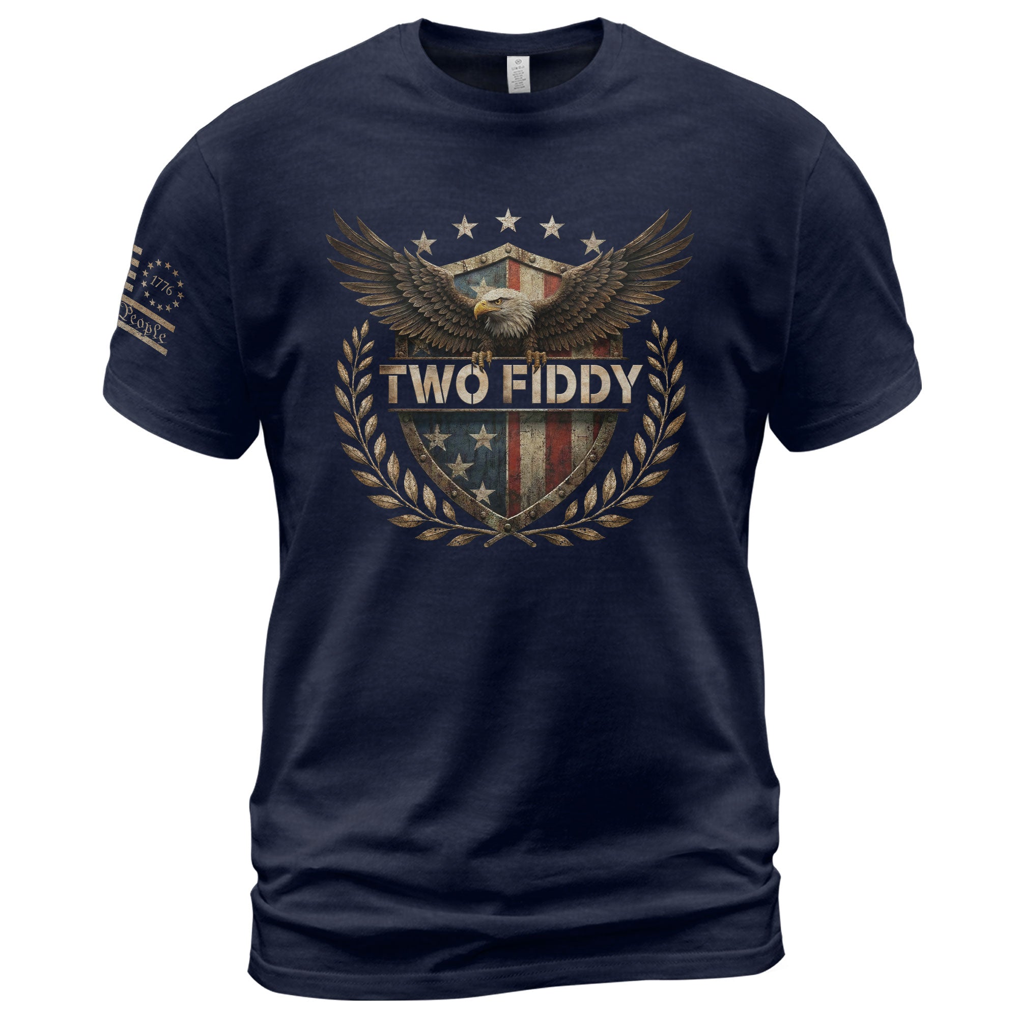 Two Fiddy Patriotic Eagle Graphic Tee - Vintage 250th Anniversary American Heritage Shirt - Rust Field Wear