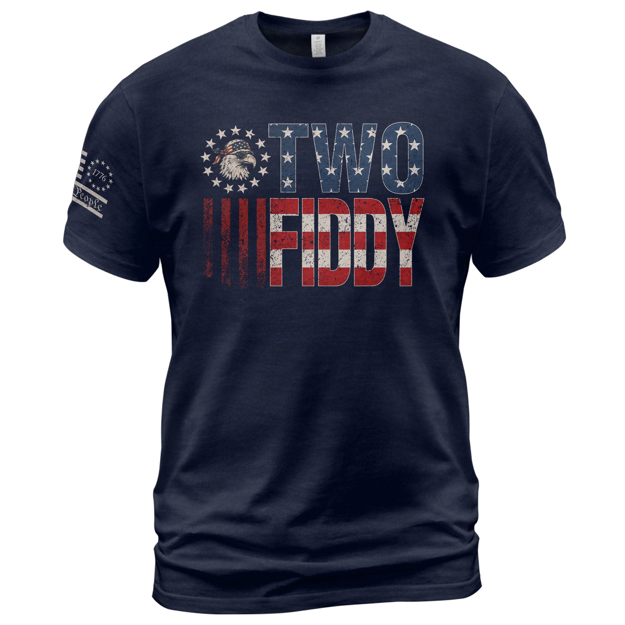 Two Fiddy Star-Spangled Graphic Tee - Patriotic 250th Anniversary Vintage Cotton Shirt - Rust Field Wear