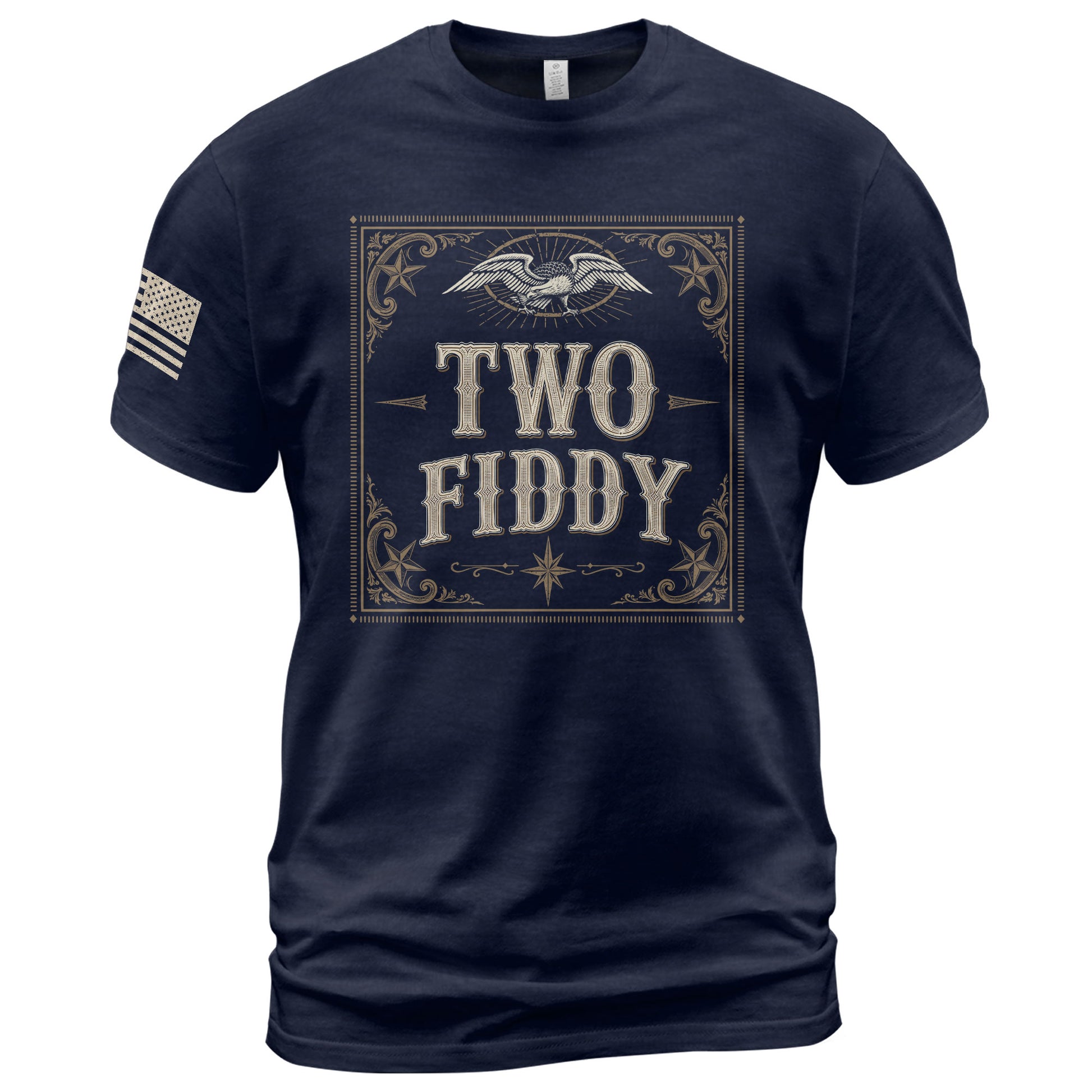 Two Fiddy Vintage Emblem Graphic Tee - Elegant 250th Anniversary Heritage Cotton Shirt - Rust Field Wear