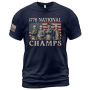 1776 National Champs Graphic Tee – Classic Founding Fathers American Pride T-Shirt - Rust Field Wear
