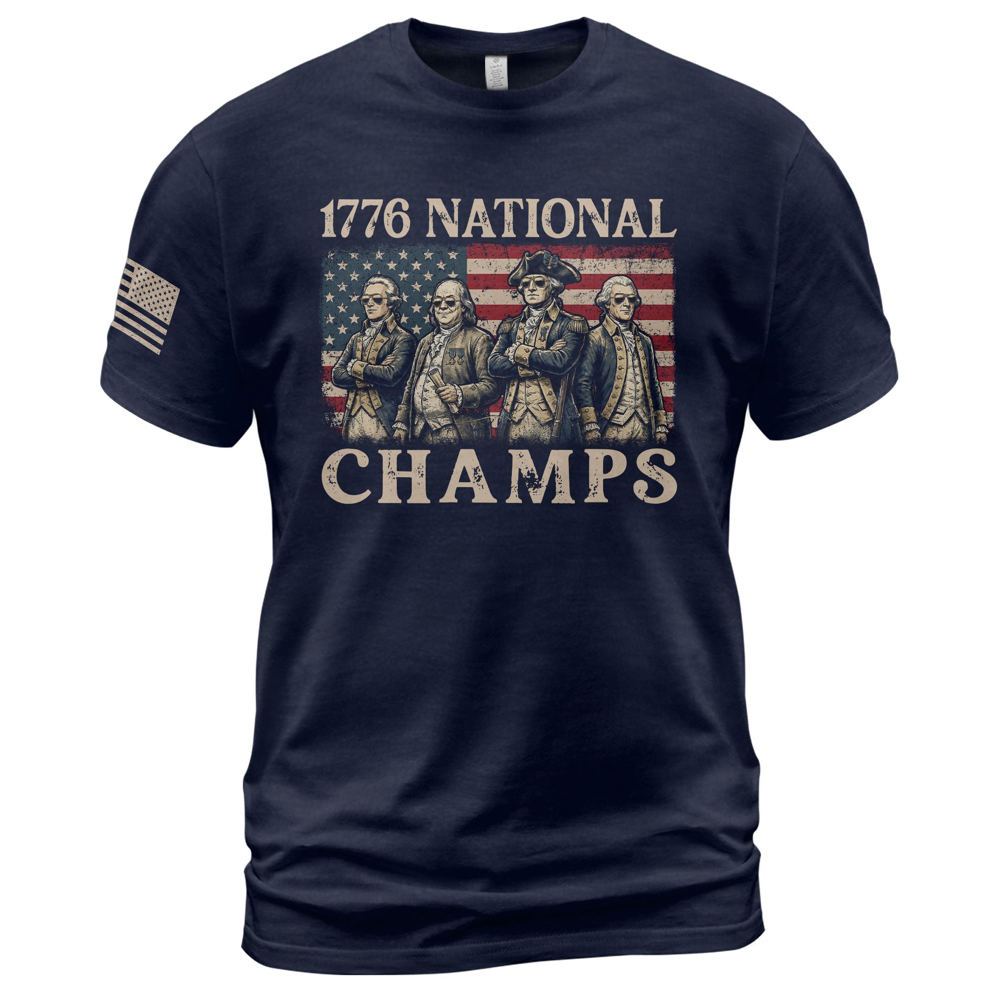 1776 National Champs Graphic Tee – Classic Founding Fathers American Pride T-Shirt - Rust Field Wear