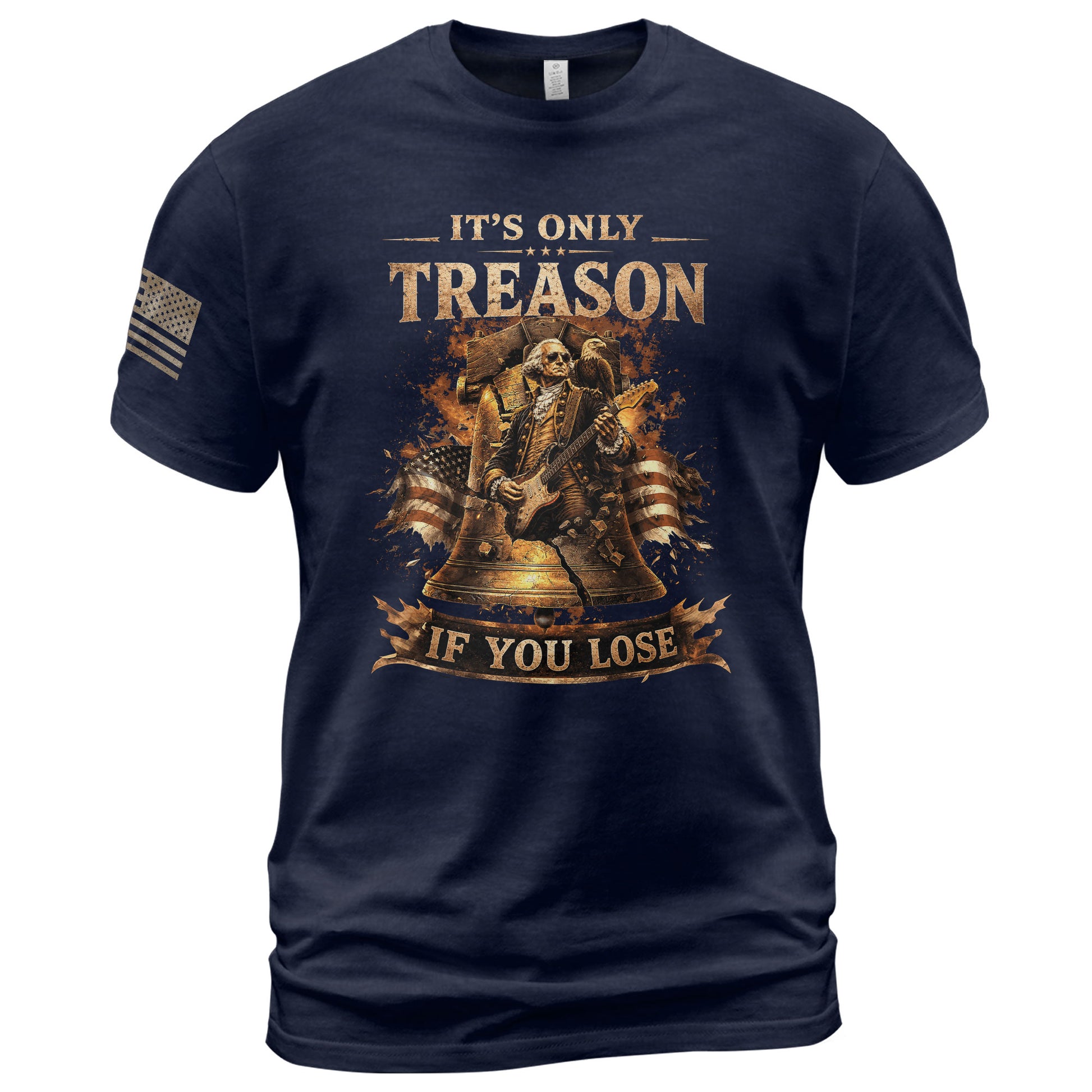 Historical Graphic Apparel - It’s Only Treason If You Lose Liberty Bell Design Tee - Rust Field Wear