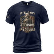 It's Only Treason If You Lose T-Shirt George Washington Patriotic Shield Flag Tee - Rust Field Wear
