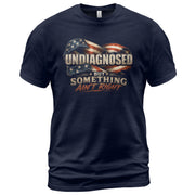 Undiagnosed But Something Ain't Right Eagle Flag T-Shirt Funny Patriotic Graphic Tee - Rust Field Wear