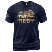 Two Fiddy 1776 2026 Graphic Tee Bald Eagle Patriotic Apparel Heritage Clothing - Rust Field Wear