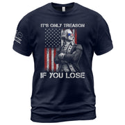 It's Only Treason If You Lose Shirt Patriotic George Washington Retro Flag Men T-Shirt - Rust Field Wear