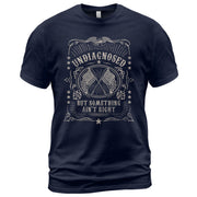 Undiagnosed But Something Ain't Right Graphic Tee Vintage Eagle Flag Patriotic Shirt - Rust Field Wear