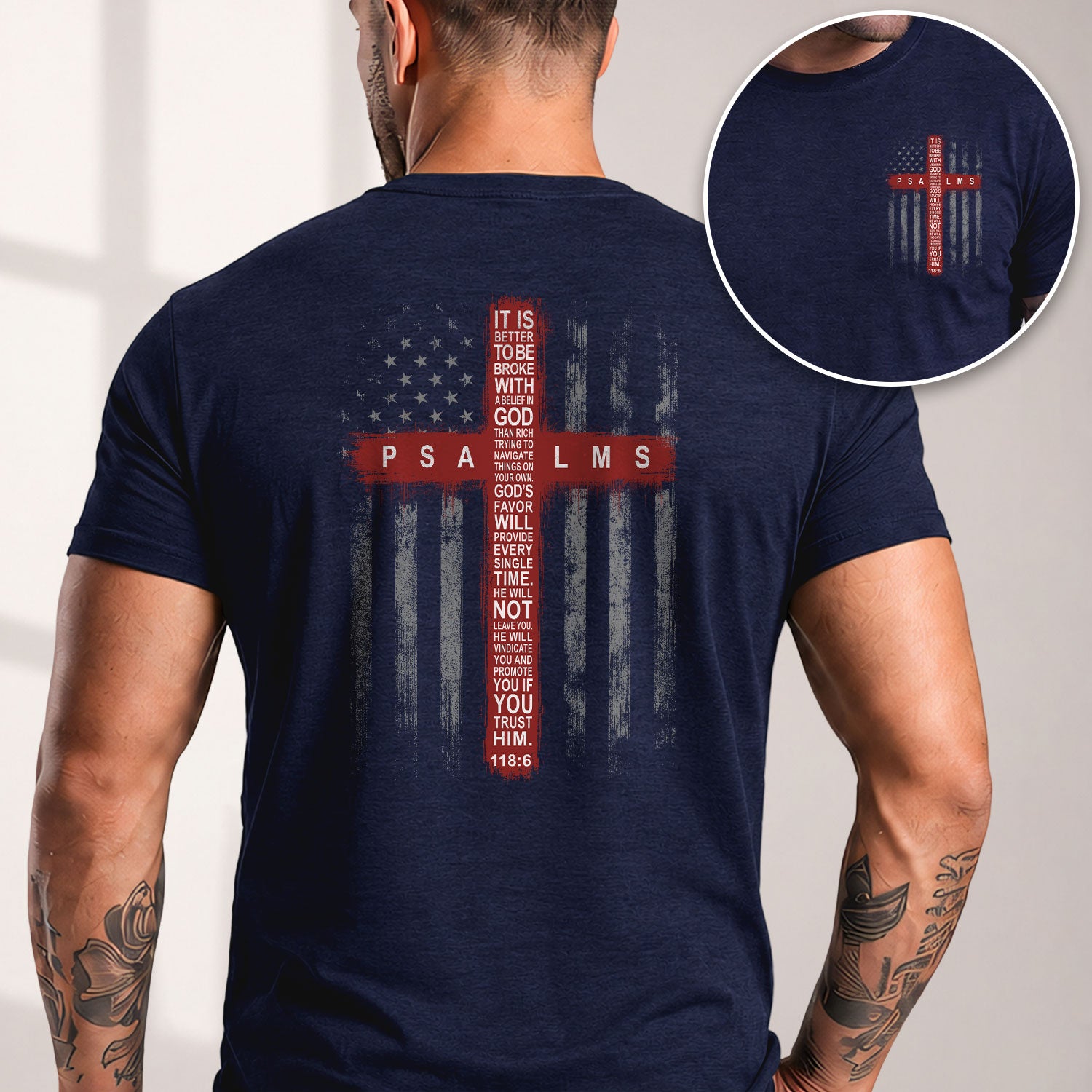 Faith Over Fear T Shirt Christian Cross Psalms 118 6 Bible Verse Religious Apparel Tee - Rust Field Wear