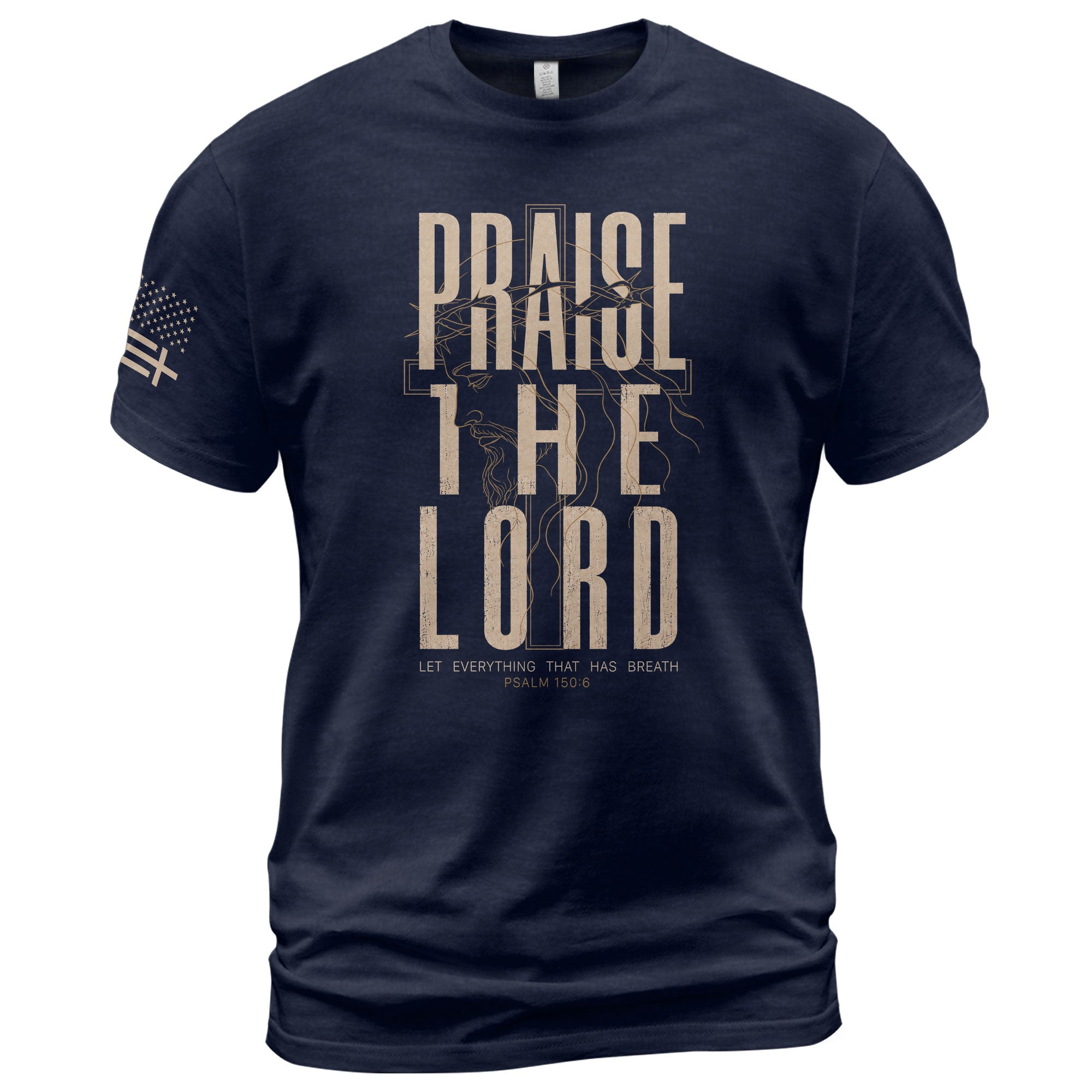 Praise The Lord Psalm 150 6 Jesus Portrait Graphic Christian T Shirt Apparel Men