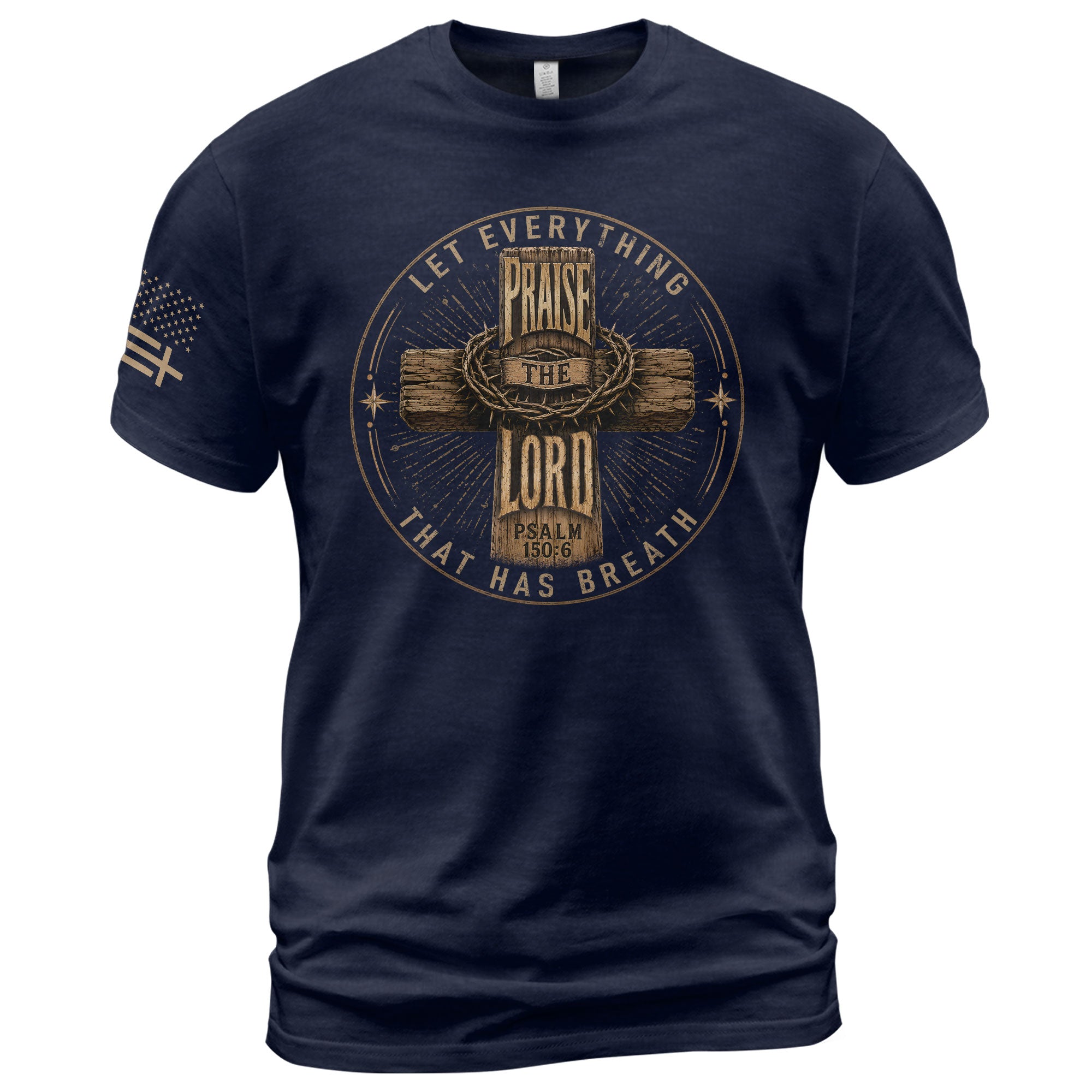 Let Everything That Has Breath Praise The Lord Scripture Christian Graphic Tee Men - Rust Field Wear