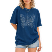 Faith Over Fear Shirt Christian Women Shirt Floral Butterfly Cross Aesthetic Jesus Tee - Rust Field Wear