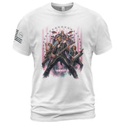 Vintage Patriotic Rock Band T-Shirt - Abraham Lincoln Guitar Graphic Apparel Tee - Rust Field Wear