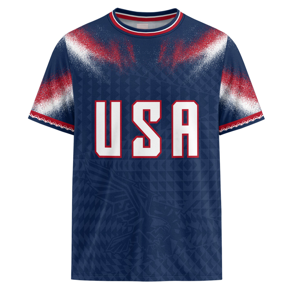 USA Soccer Jersey Men Patriotic Eagle Graphic Tee American Pride Football Shirt - Rust Field Wear