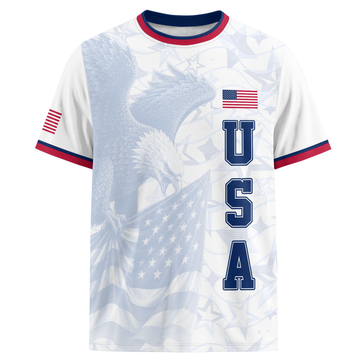 USA Eagle Soccer Jersey Adult Patriotic American Flag Soccer Fan Independence Day Shirt
