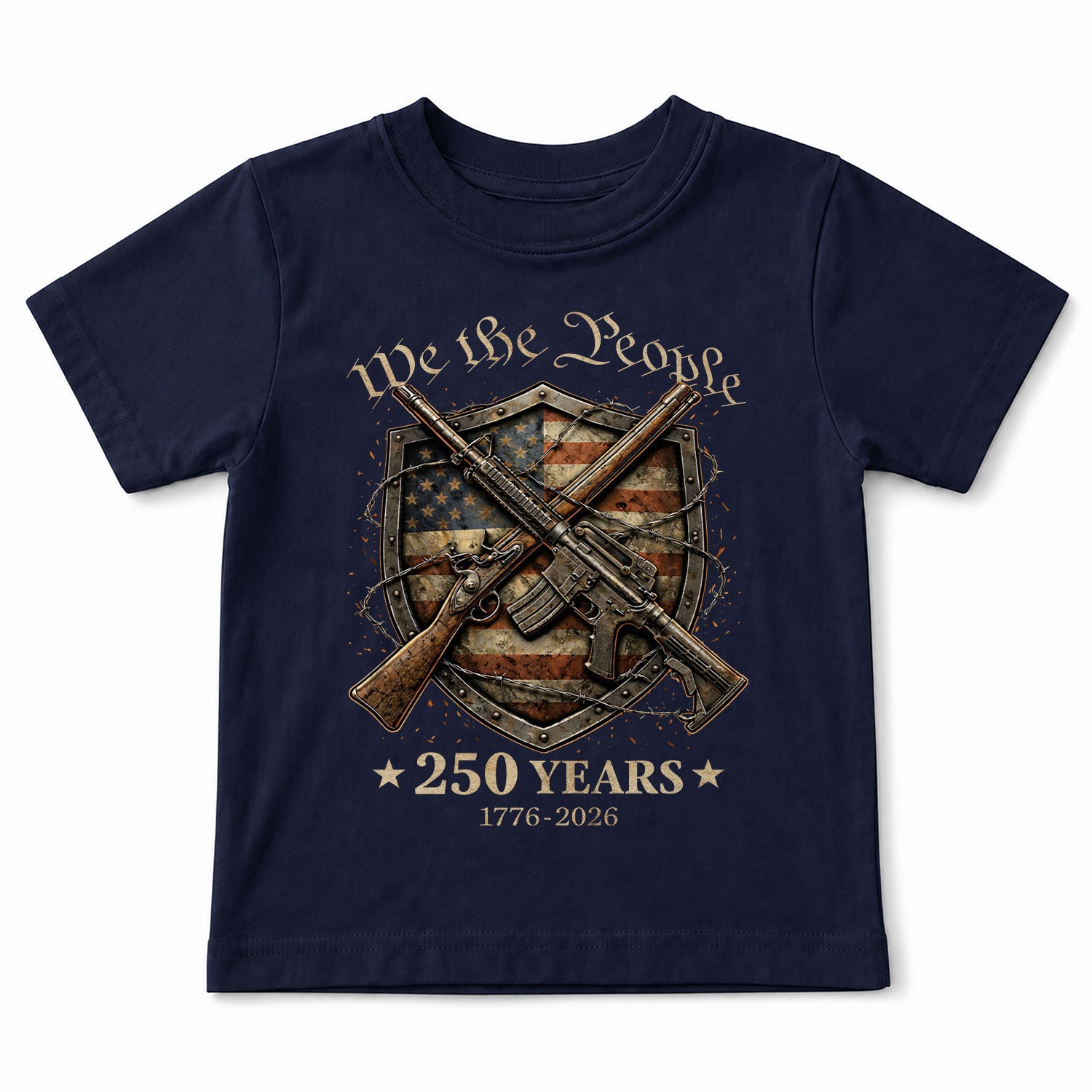 We The People 250 Years Kids T-Shirt 1776–2026 Patriotic USA Freedom Youth Tee