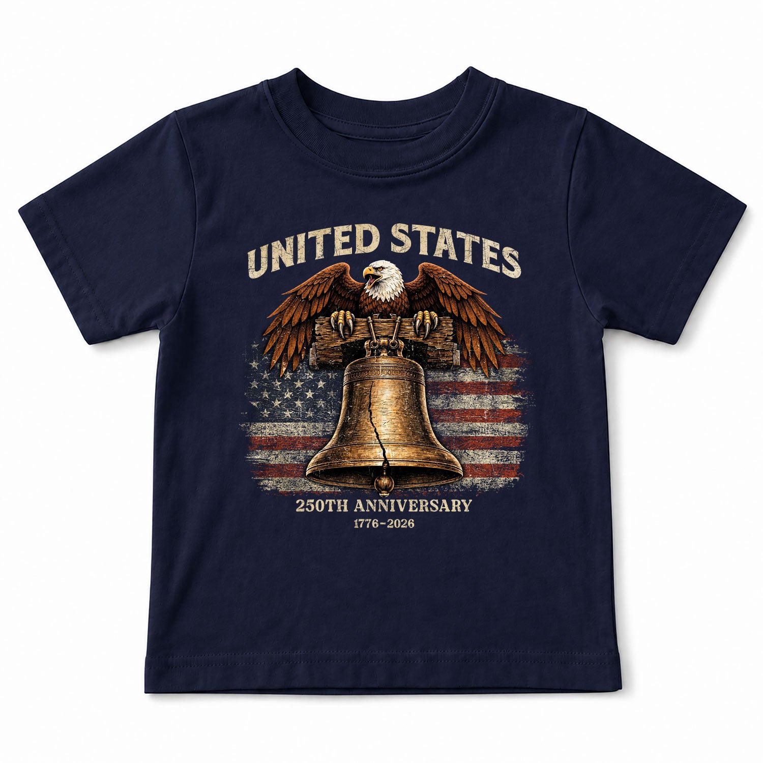 Kids United States 250th Anniversary T-Shirt 1776–2026 Liberty Bell Patriotic Tee