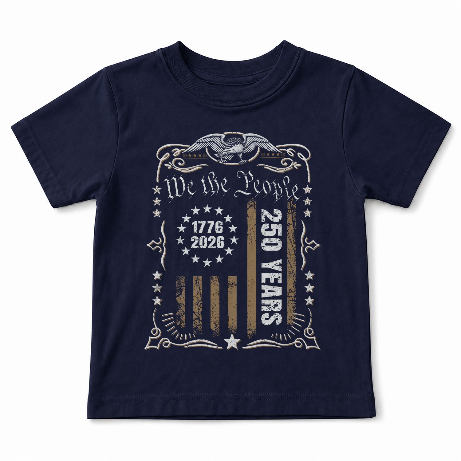 250 Years Kids T-Shirt We The People Patriotic Betsy Ross Flag 1776-2026 Youth Tee Shirt