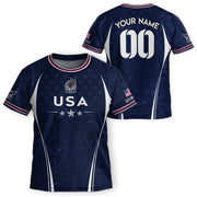 Personalized Youth Soccer Jersey Style Custom Name Number USA Kids Starry Active Top