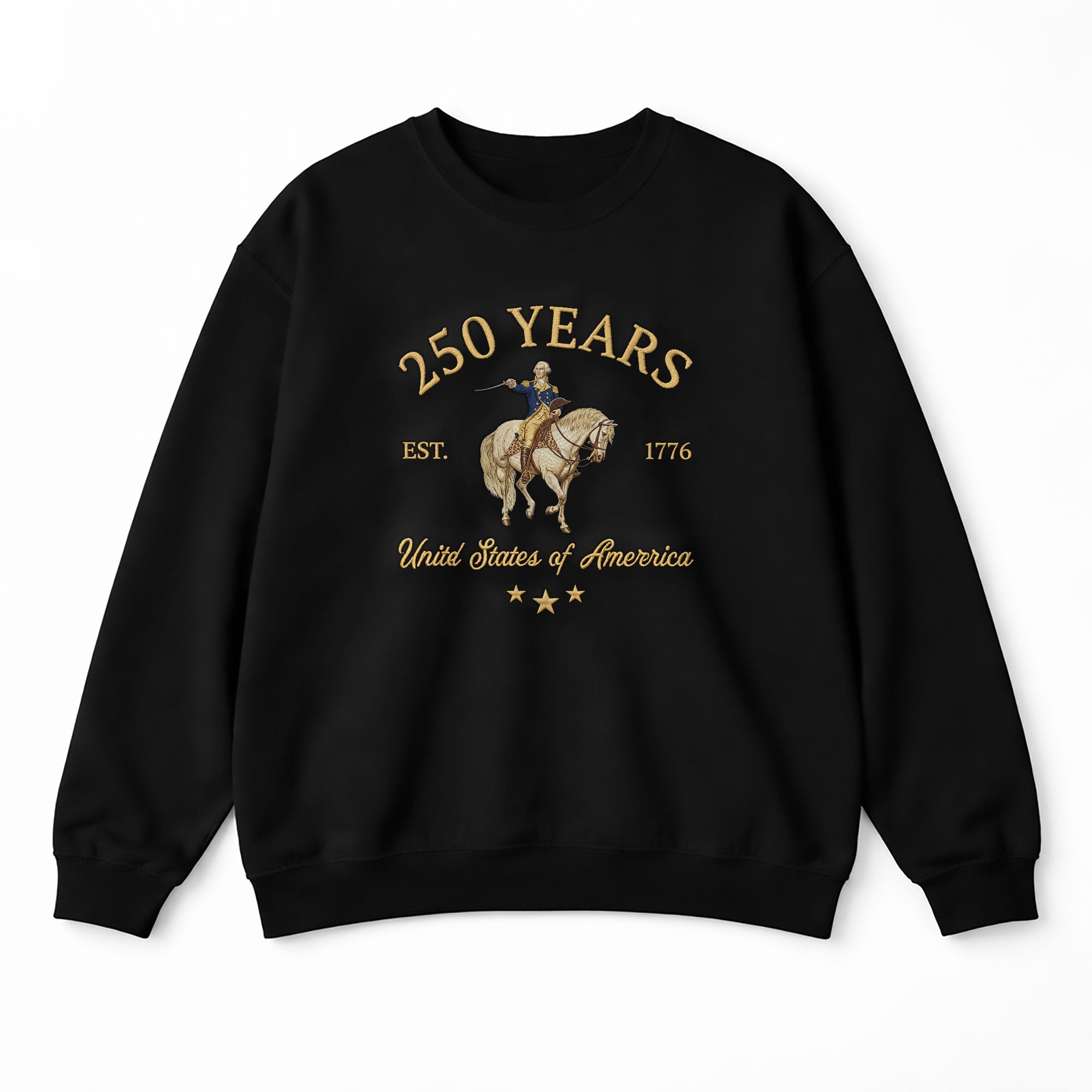 Vintage USA 250th Anniversary 250 Years Embroidered Sweatshirt 1776-2026 Patriotic