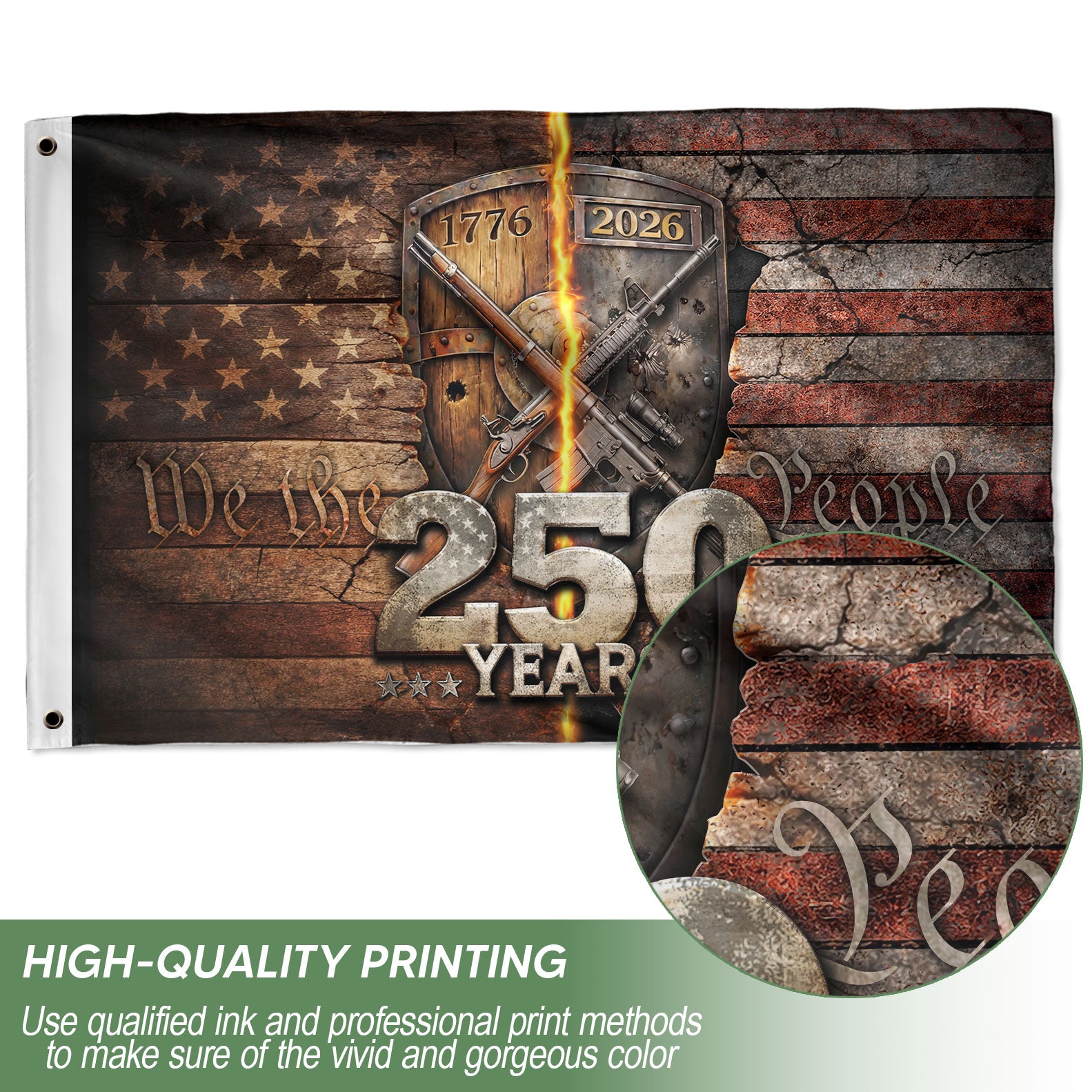 United States 250th Independence Anniversary Flag 1776–2026 Modern Patriotic Flag