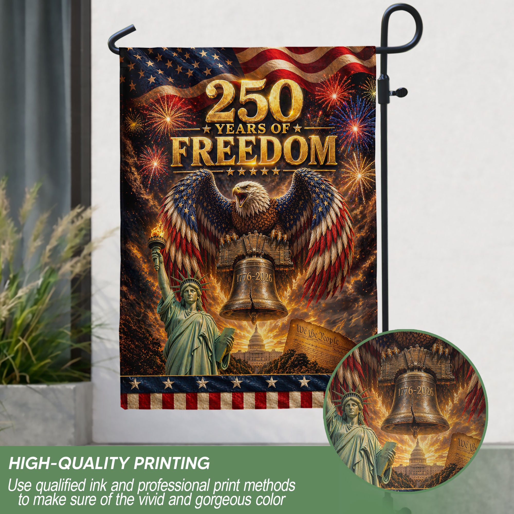 United States 250th Anniversary House Flag - Cinematic Liberty & Capitol Patriotic Banner