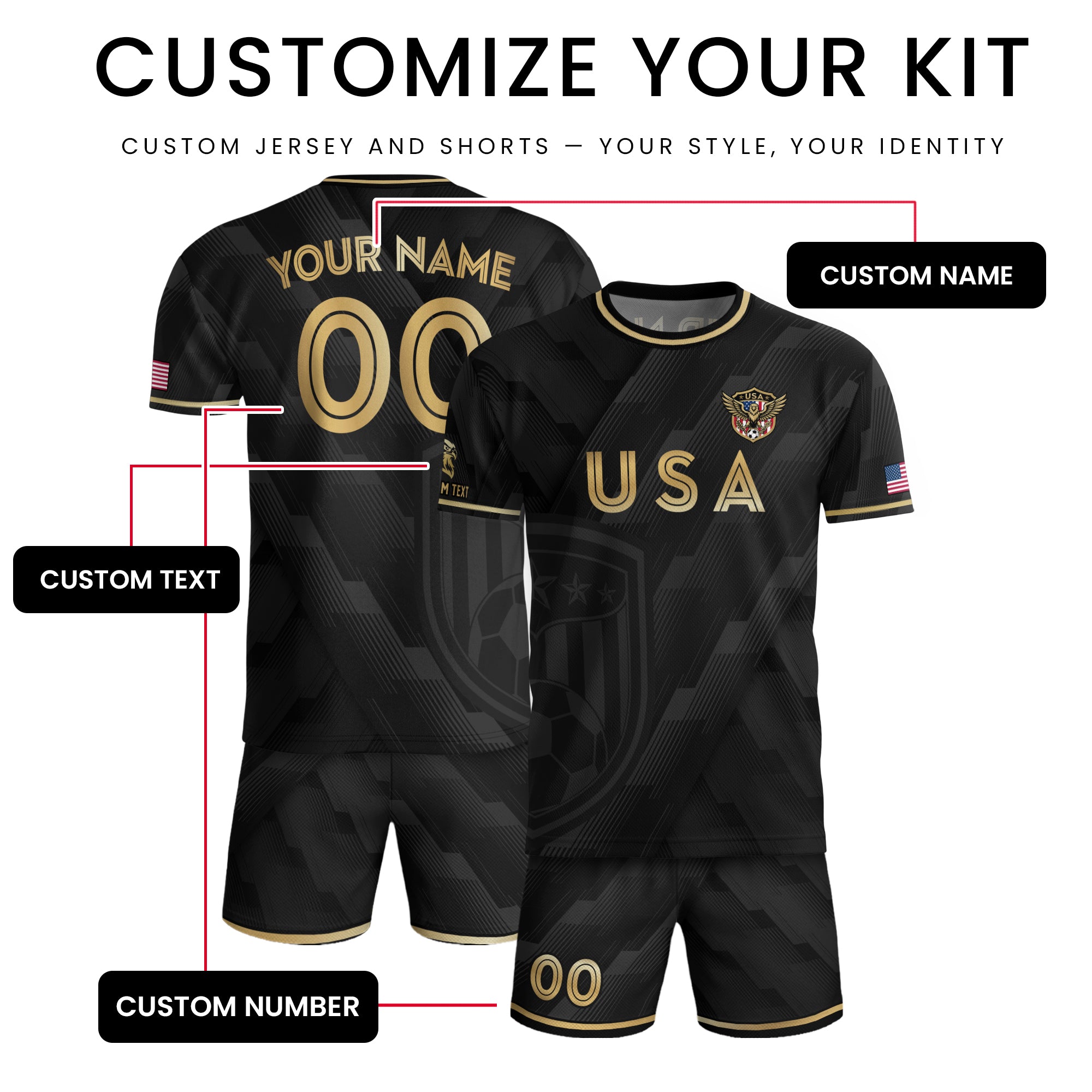 Abstract Pattern Adult Soccer Jersey Style Custom Name Number Personalized Sport Top