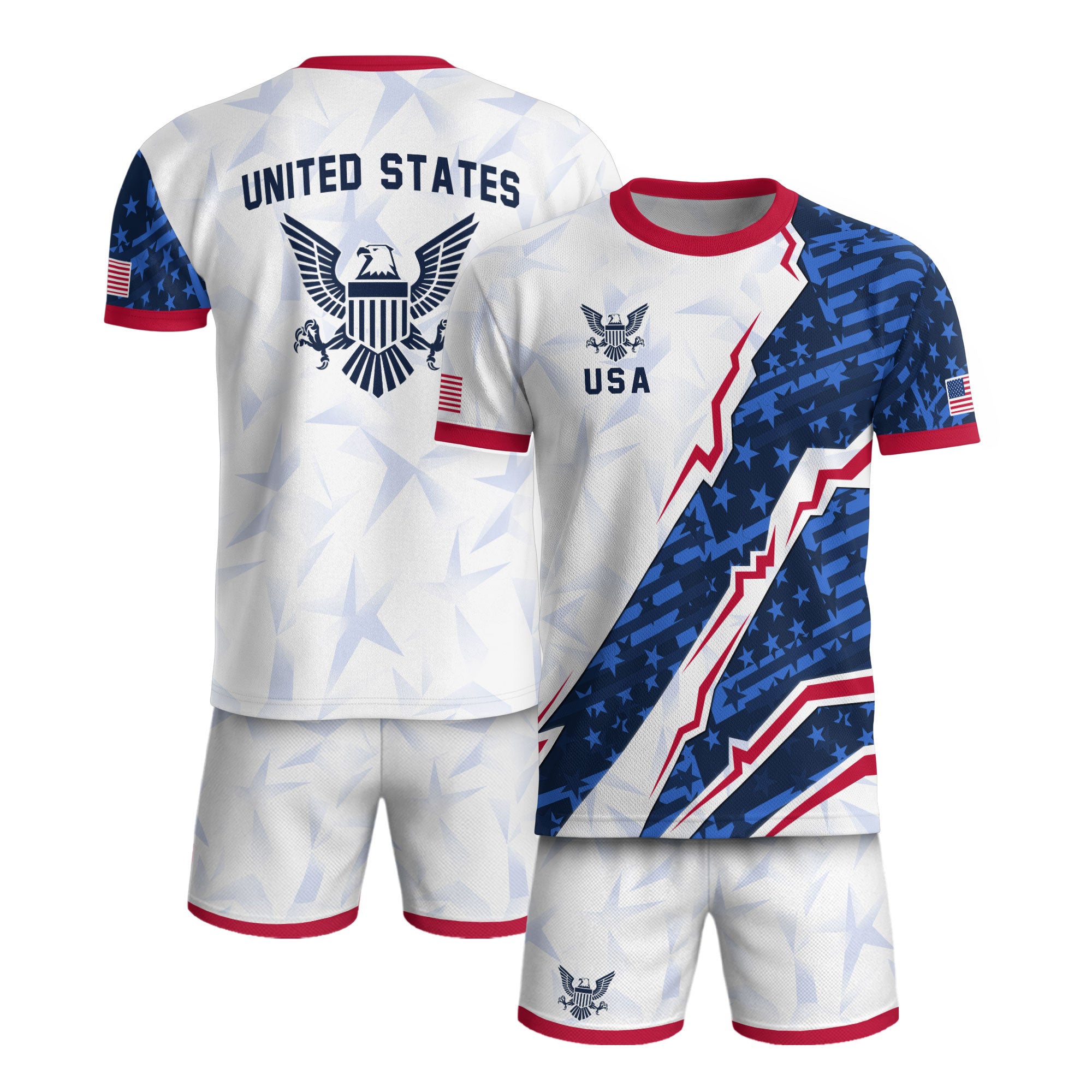 USA Eagle Soccer Jersey Adult American Pride Patriotic Soccer Fan Graphic Shirt