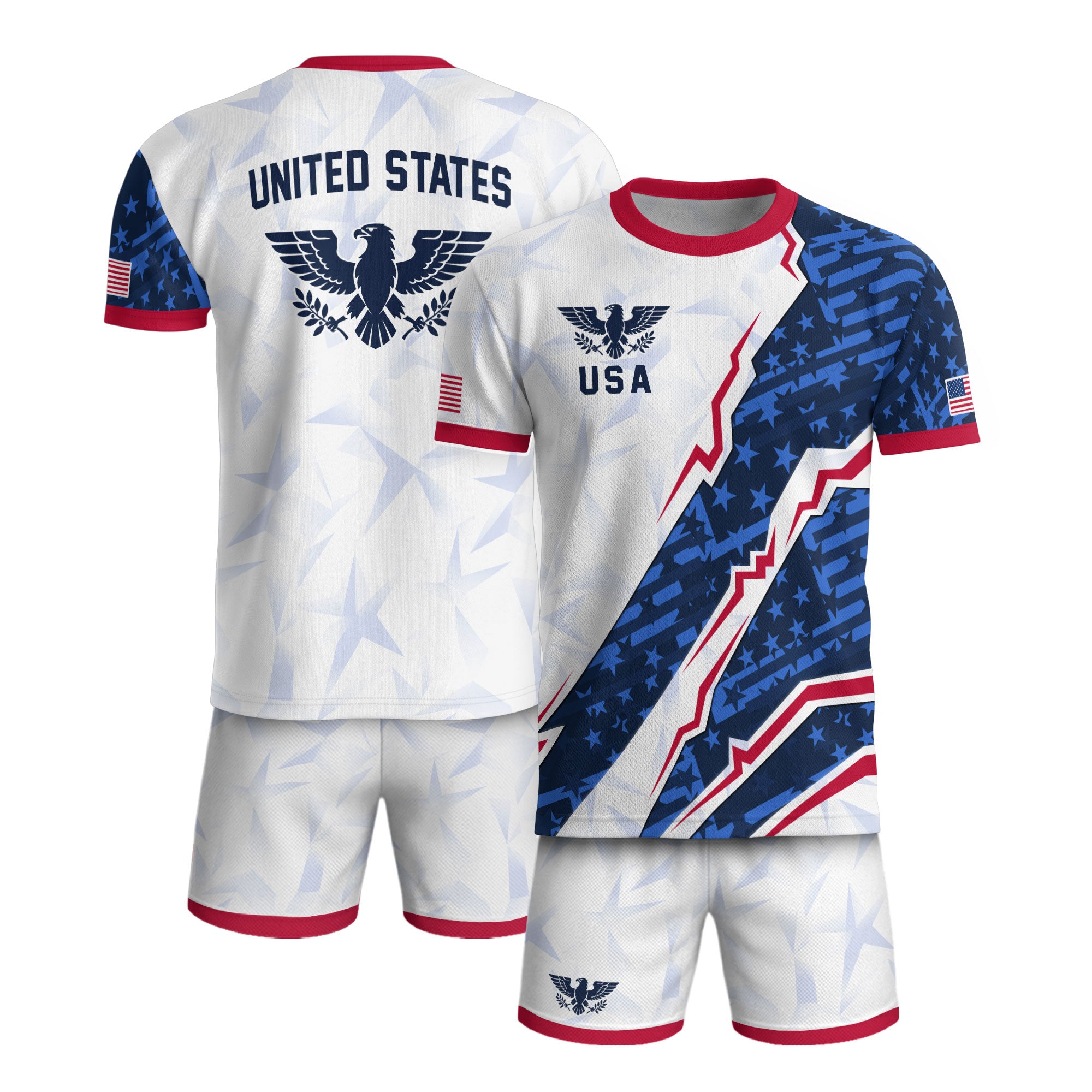 USA Eagle Soccer Jersey Adult American Pride Patriotic Soccer Fan Graphic Shirt