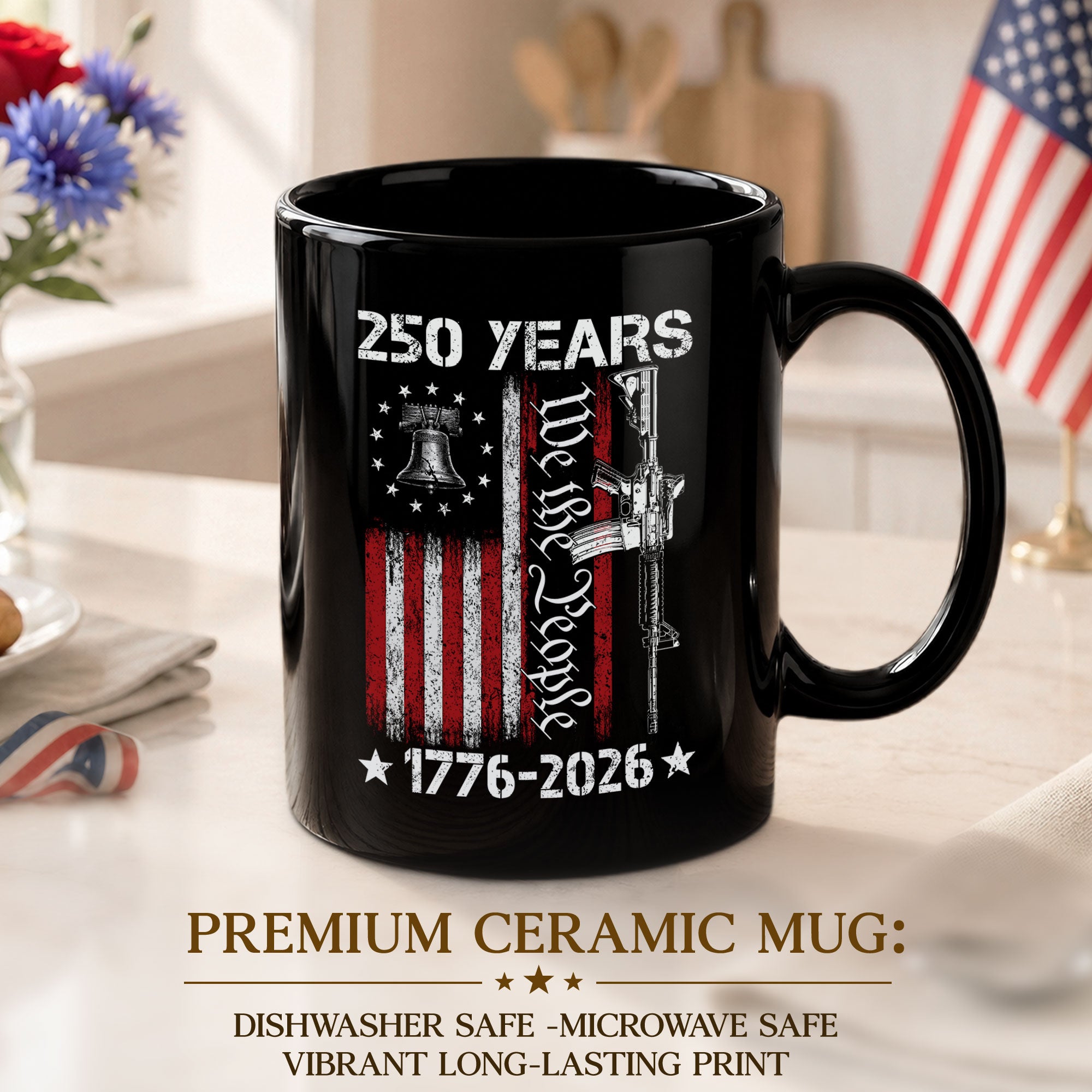 250 Years 1776 2026 Mug We The People Patriotic American Ceramic Cup Gift