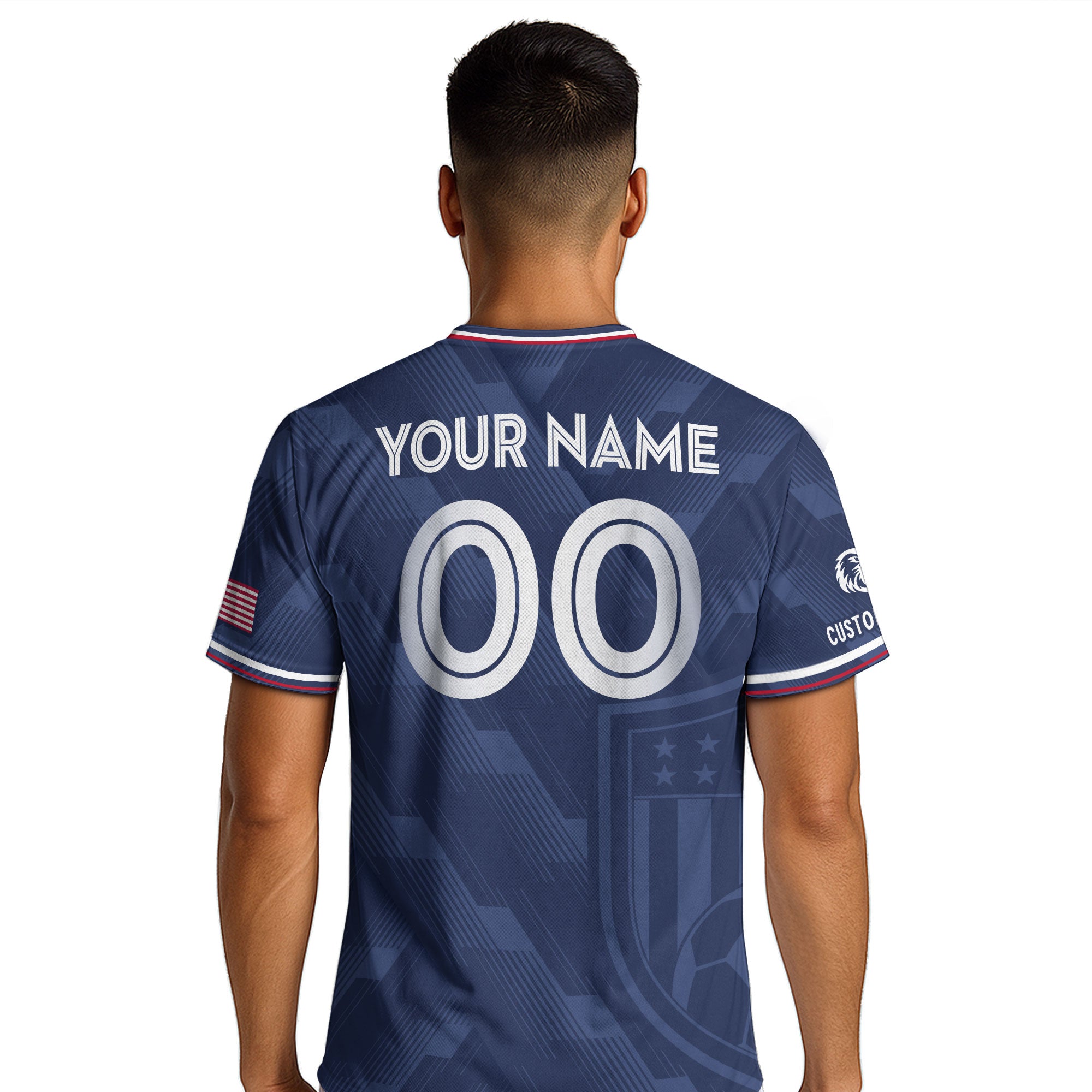 USA Soccer Jersey Style Adult Shirts Custom Name Number Personalized Athletic Top