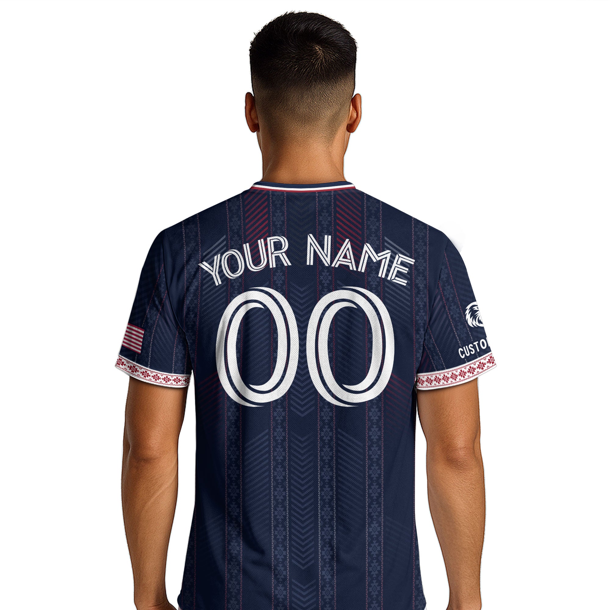 Men Athletic Sport T Shirt Outfits Personalized Custom Name USA Soccer Jersey