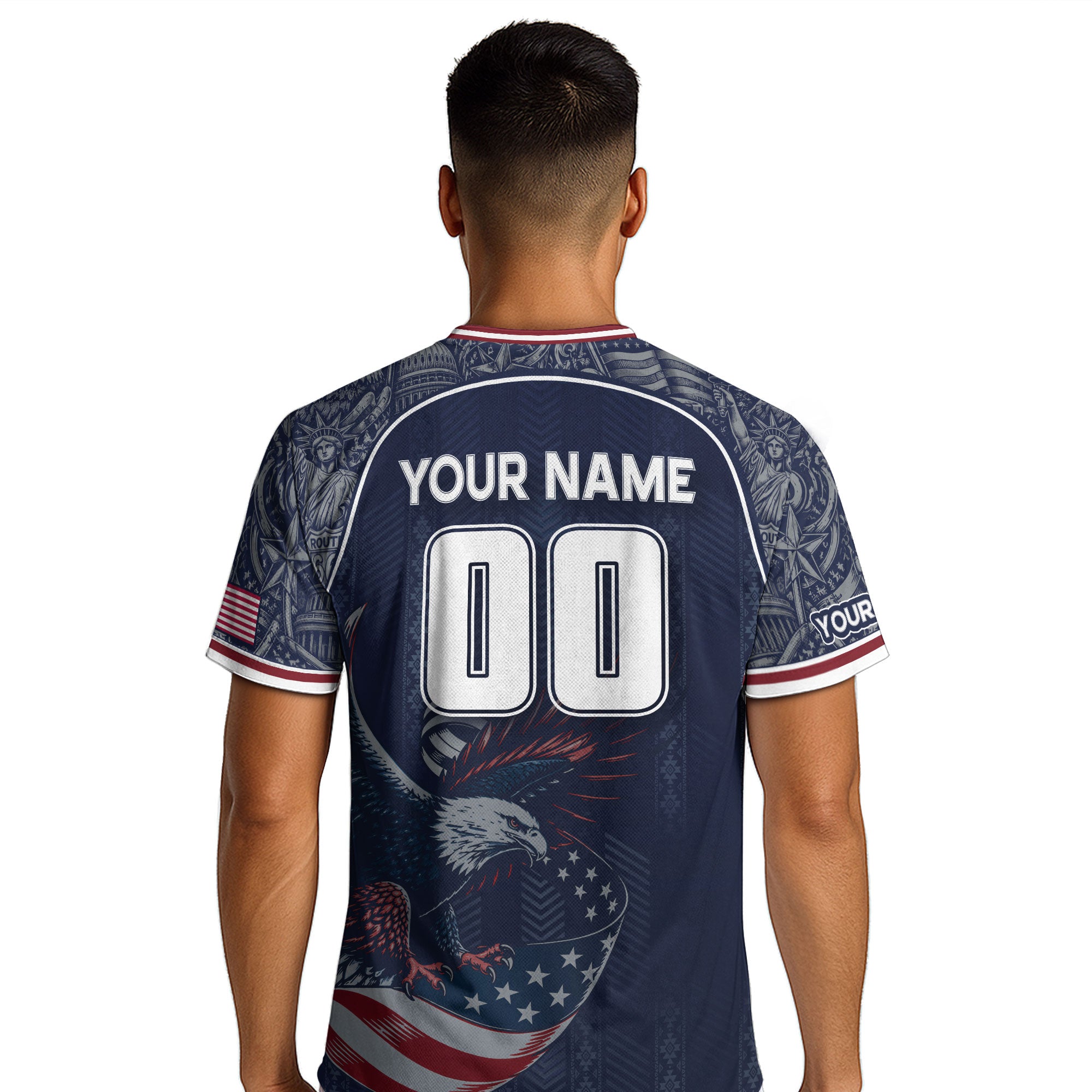 USA Eagle Soccer Jersey Style Adult Shirts Custom Name Number Personalized Top