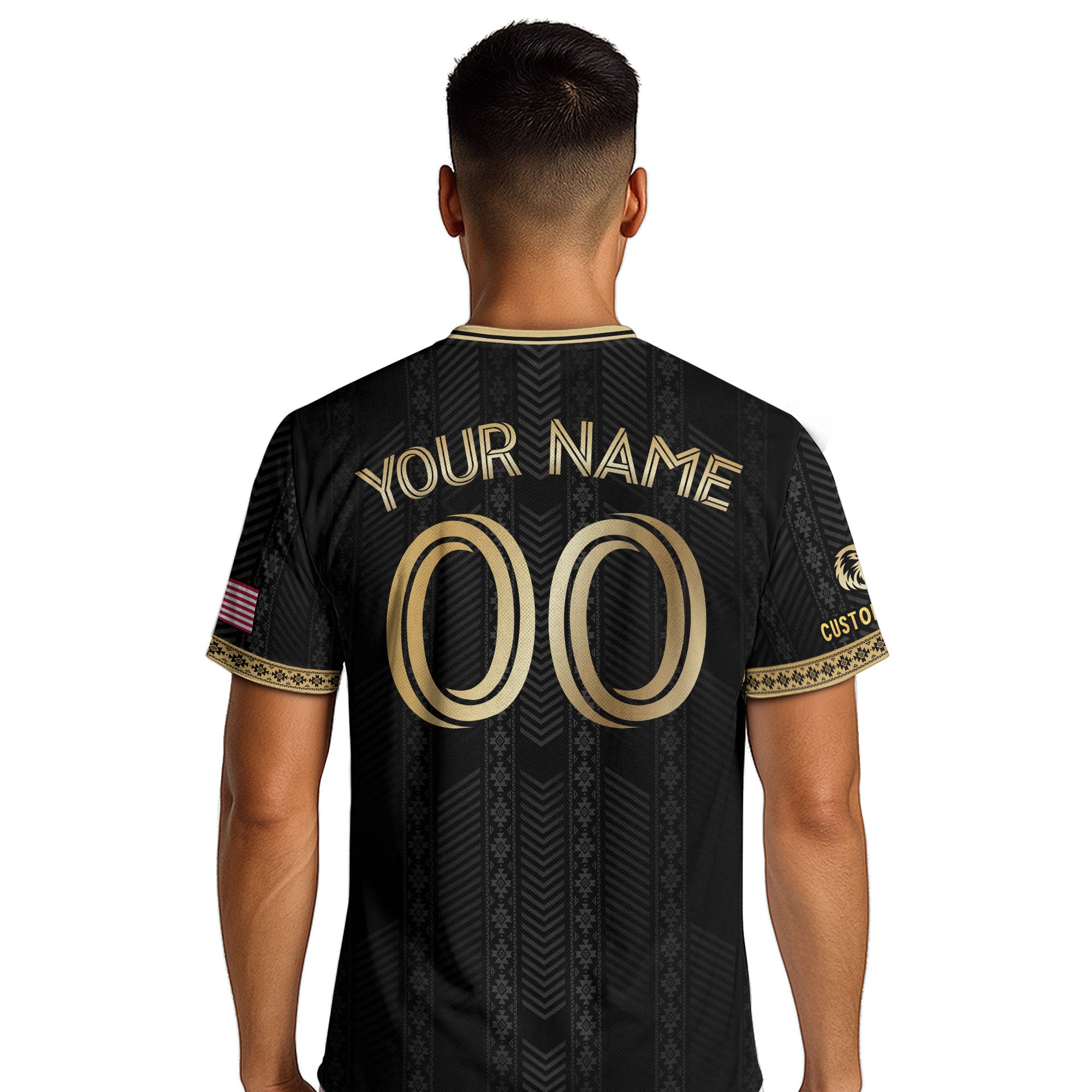 USA Soccer Jersey Style Men Athletic T Shirt Outfits Personalized Custom Name Tee