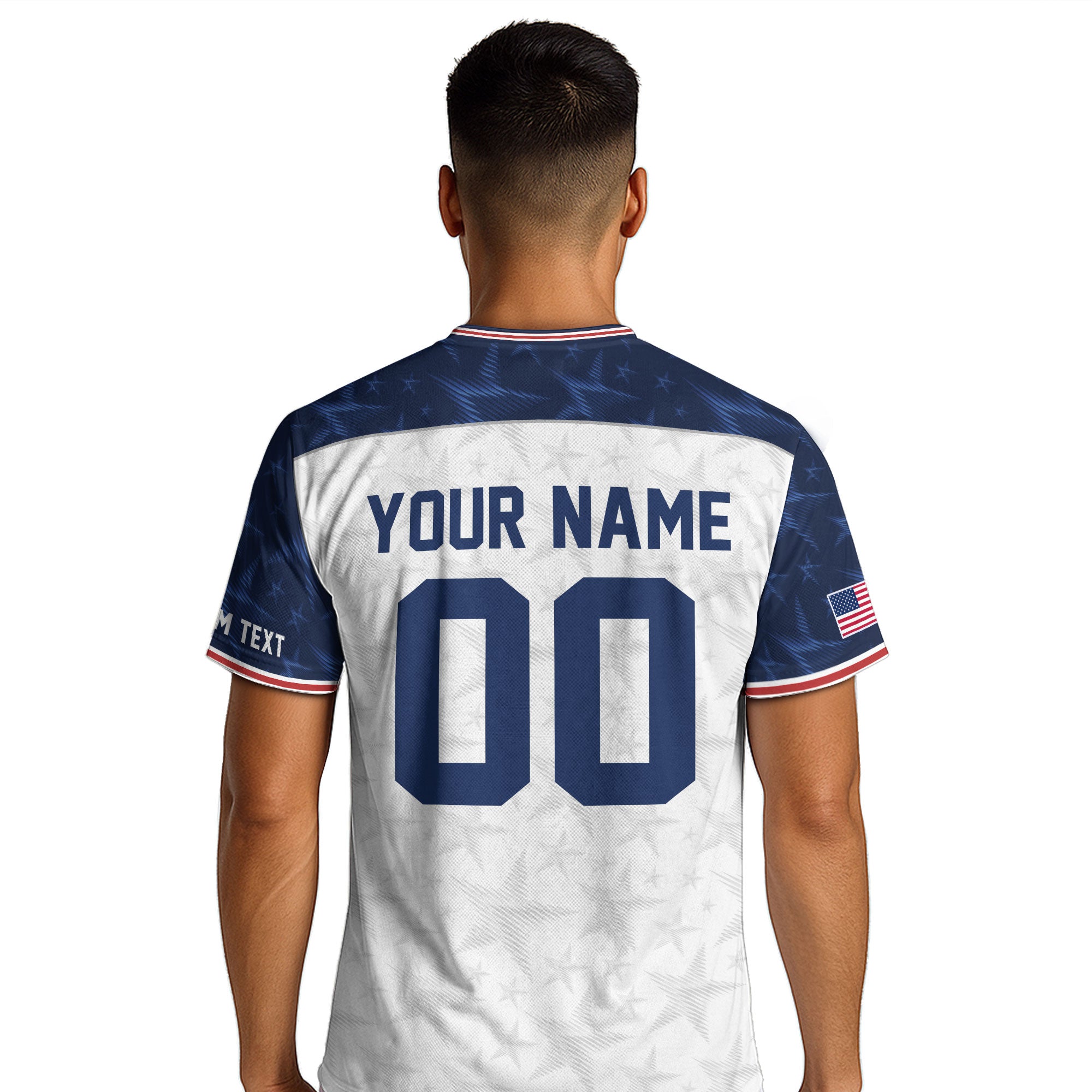 Personalized USA Soccer Jersey Custom Name Number Patriotic Outdoor Sportswear Clothing