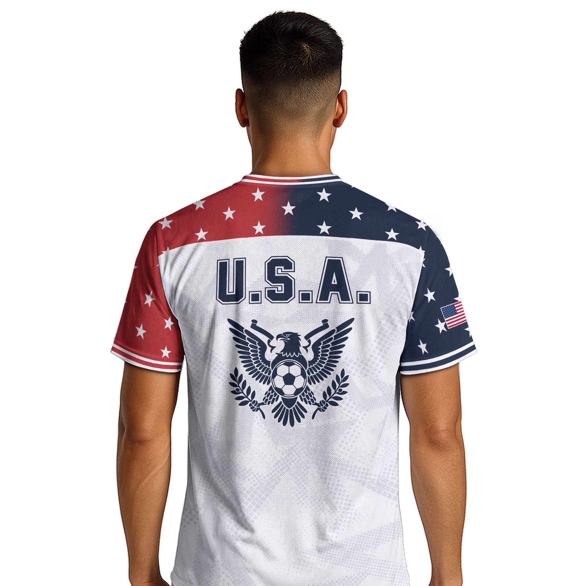 USA Soccer Jersey Adult Patriotic Eagle Shirt American National Football Team Tee