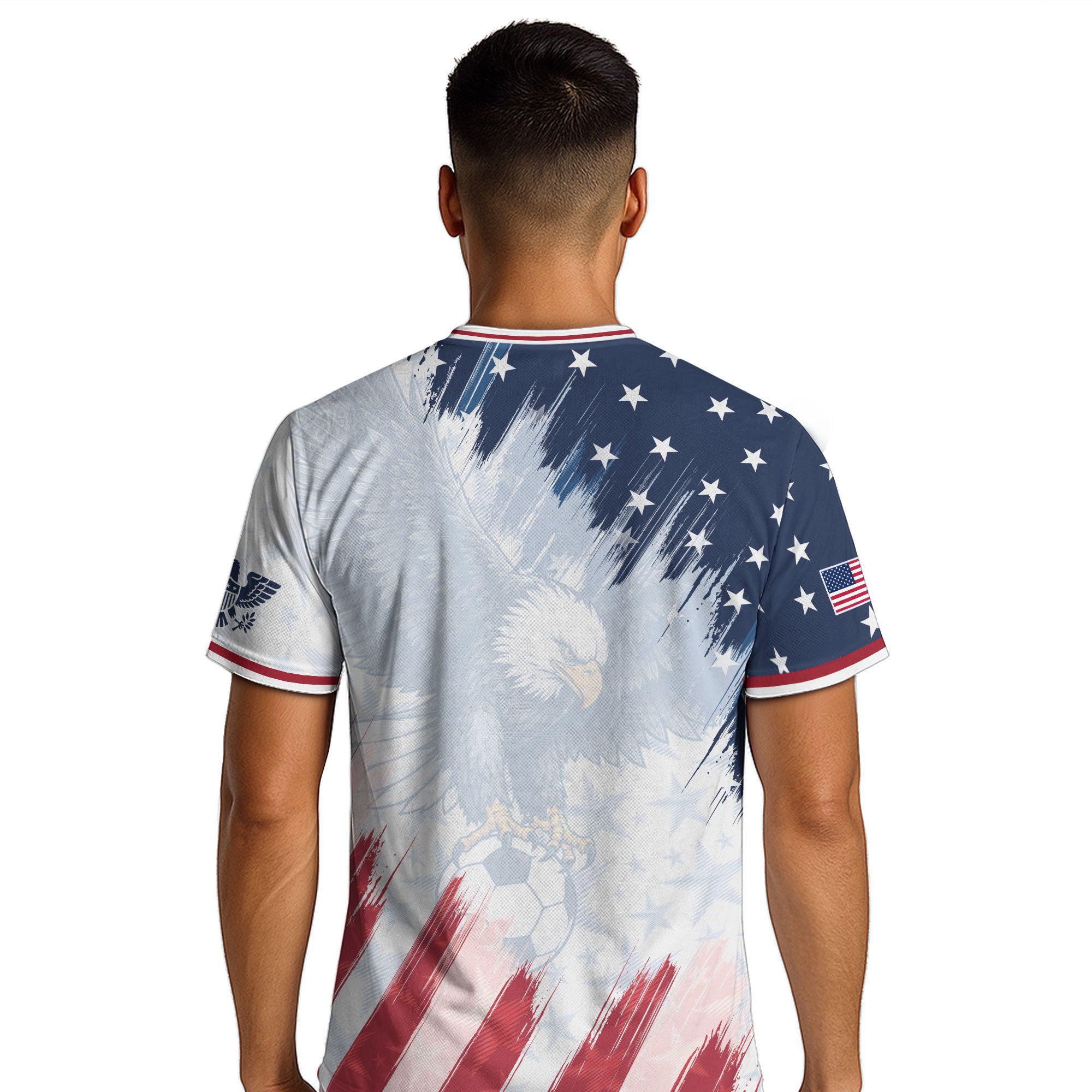 USA Soccer Jersey Adult Patriotic Eagle Athletic Shirt United States Soccer Tee