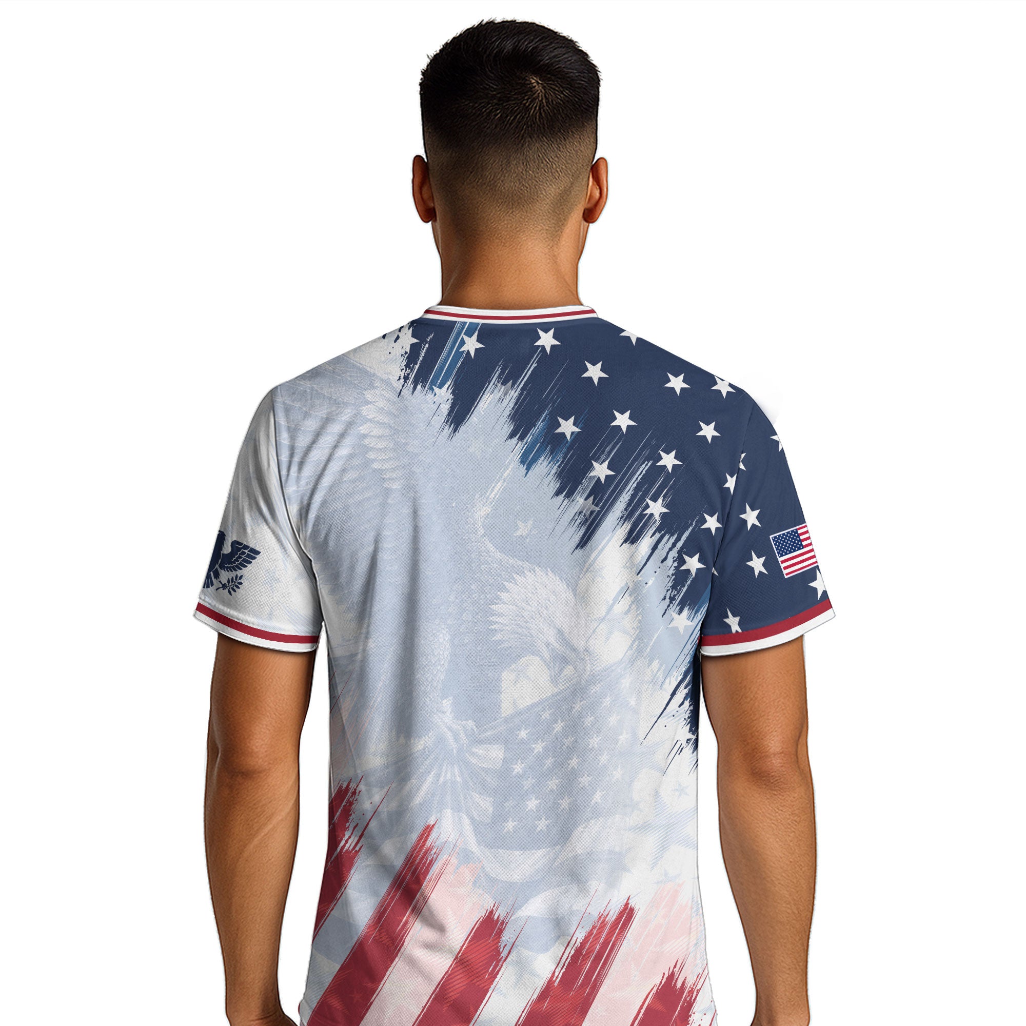 USA Soccer Jersey Adult Patriotic Eagle Athletic Shirt United States Soccer Tee - Rust Field Wear
