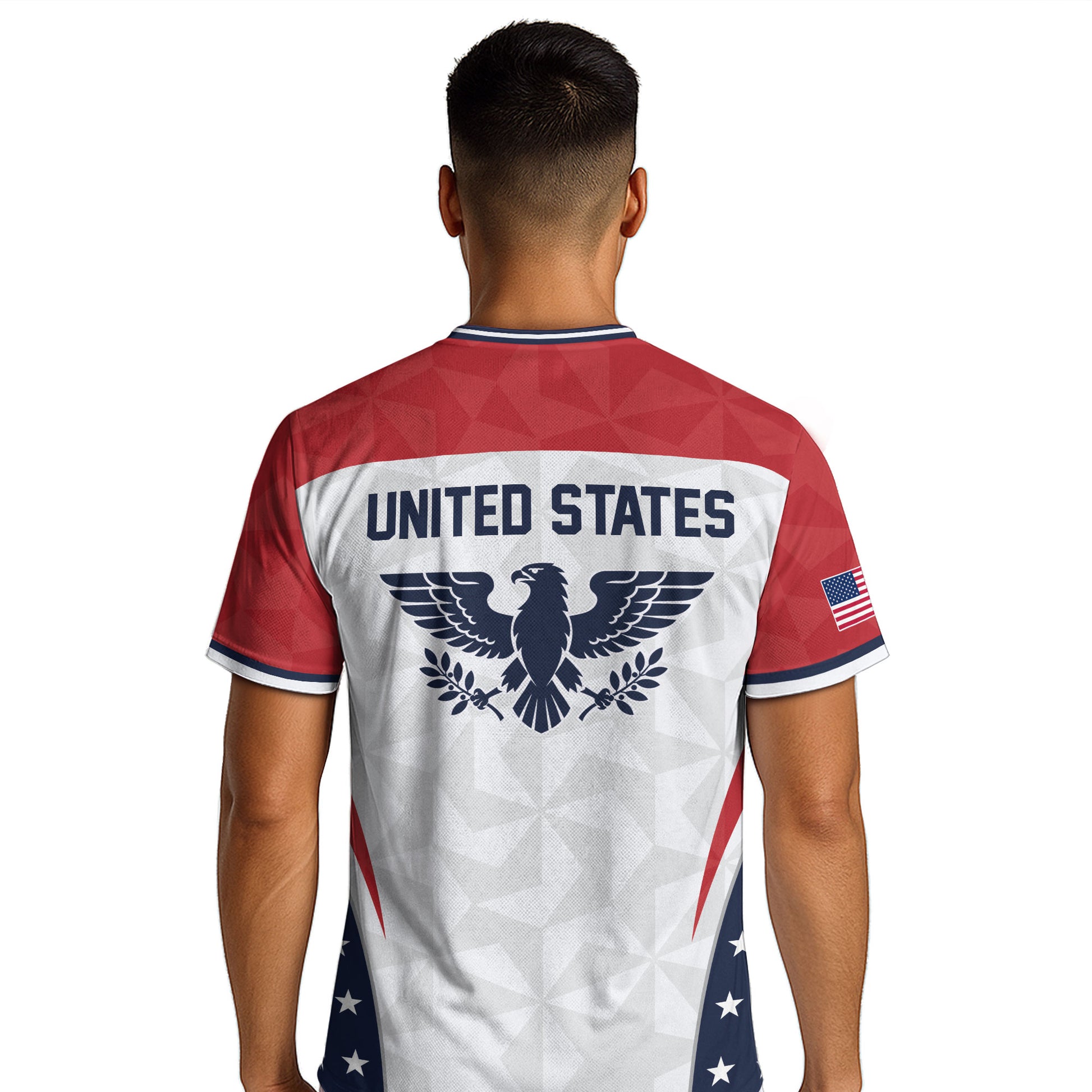 USA Soccer Jersey Adult United States Patriotic Eagle Shirt American Football Tee - Rust Field Wear