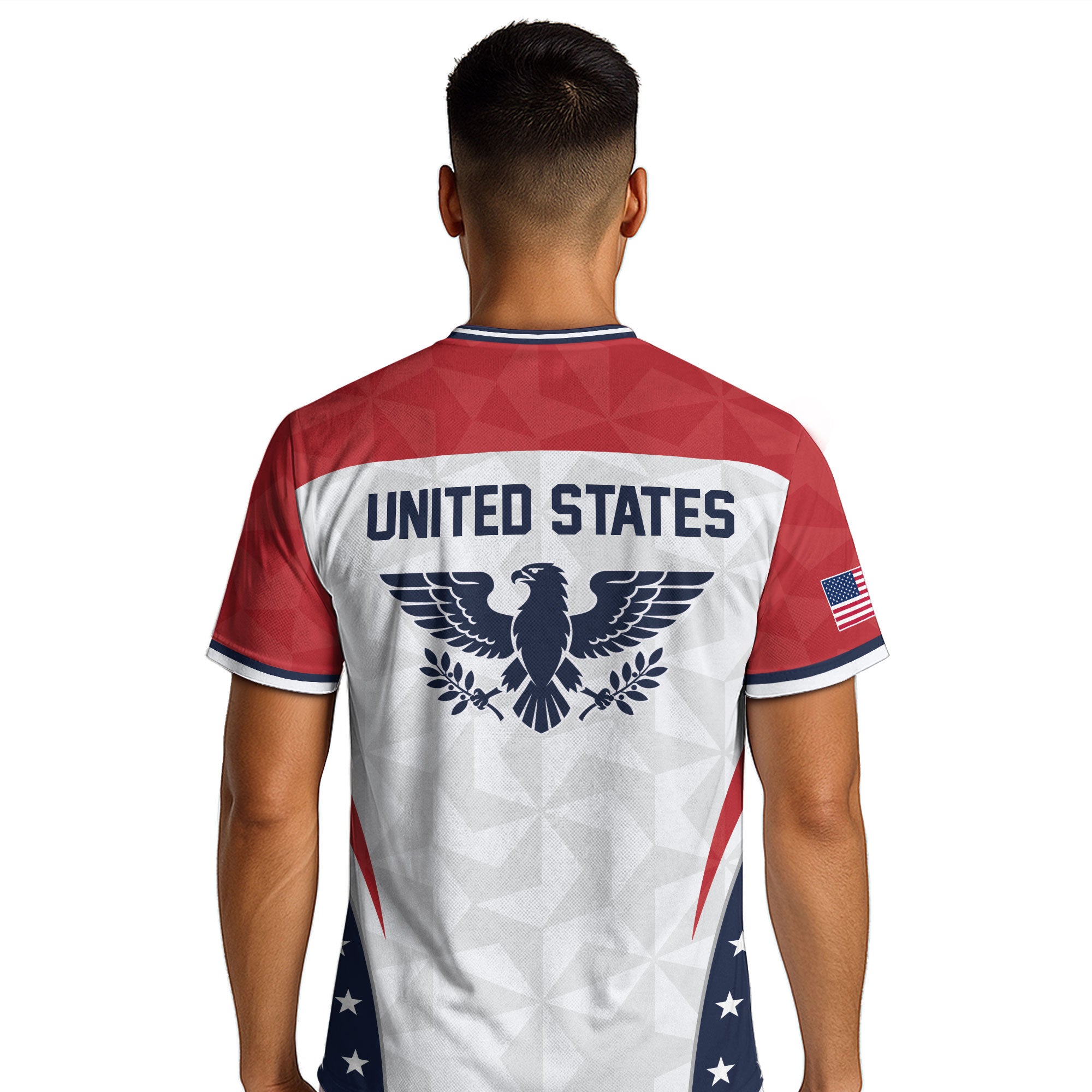 USA Soccer Jersey Adult United States Patriotic Eagle Shirt American Football Tee - Rust Field Wear